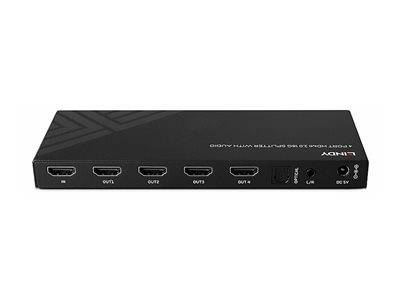 LINDY 4 Port HDMI 8K60 Splitter mit Audio Signalsteuerung KVM KVM Switches