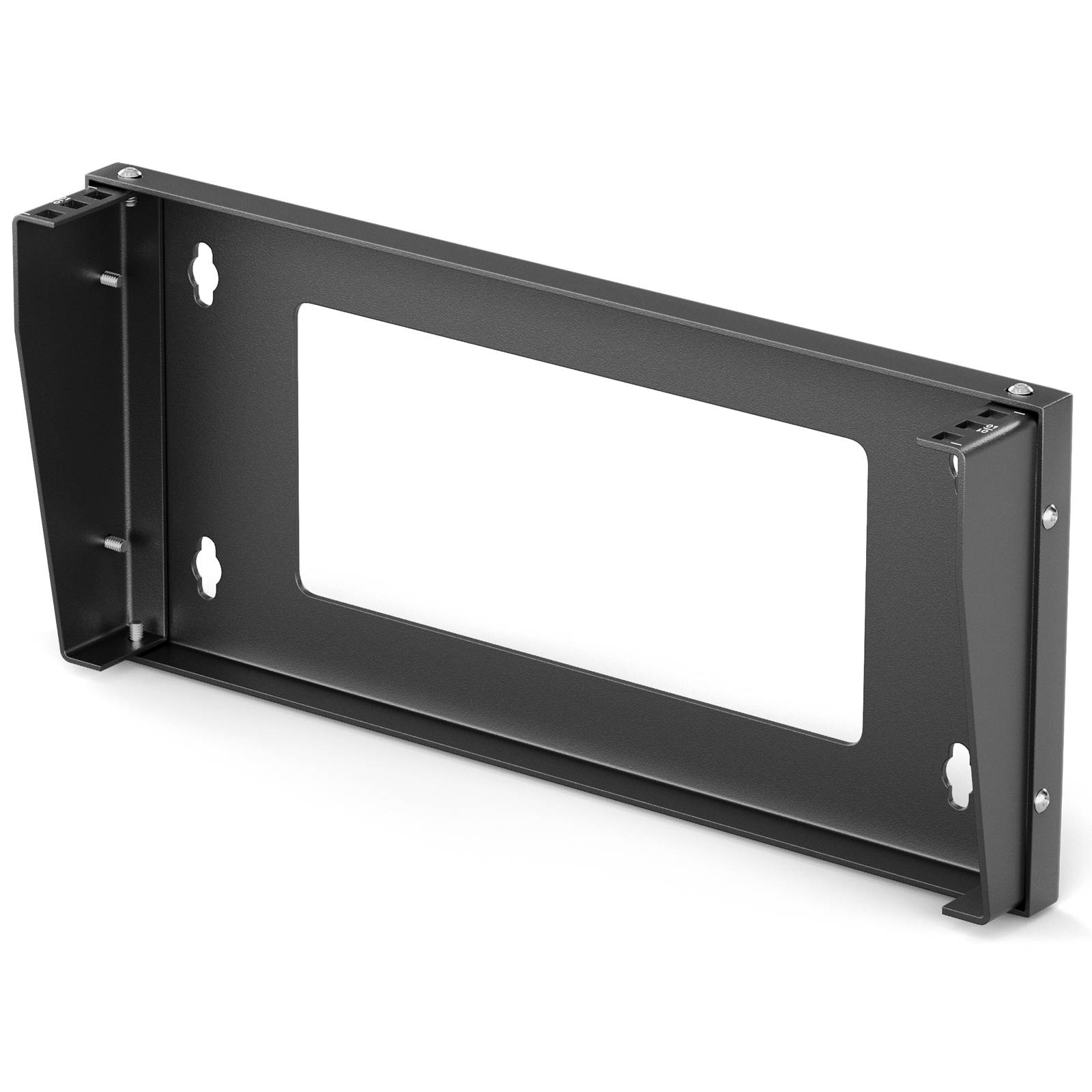 hb-digital Wandhalterung 1HE 19 Zoll Vertikale Rackmontage aus Stahl schwarz