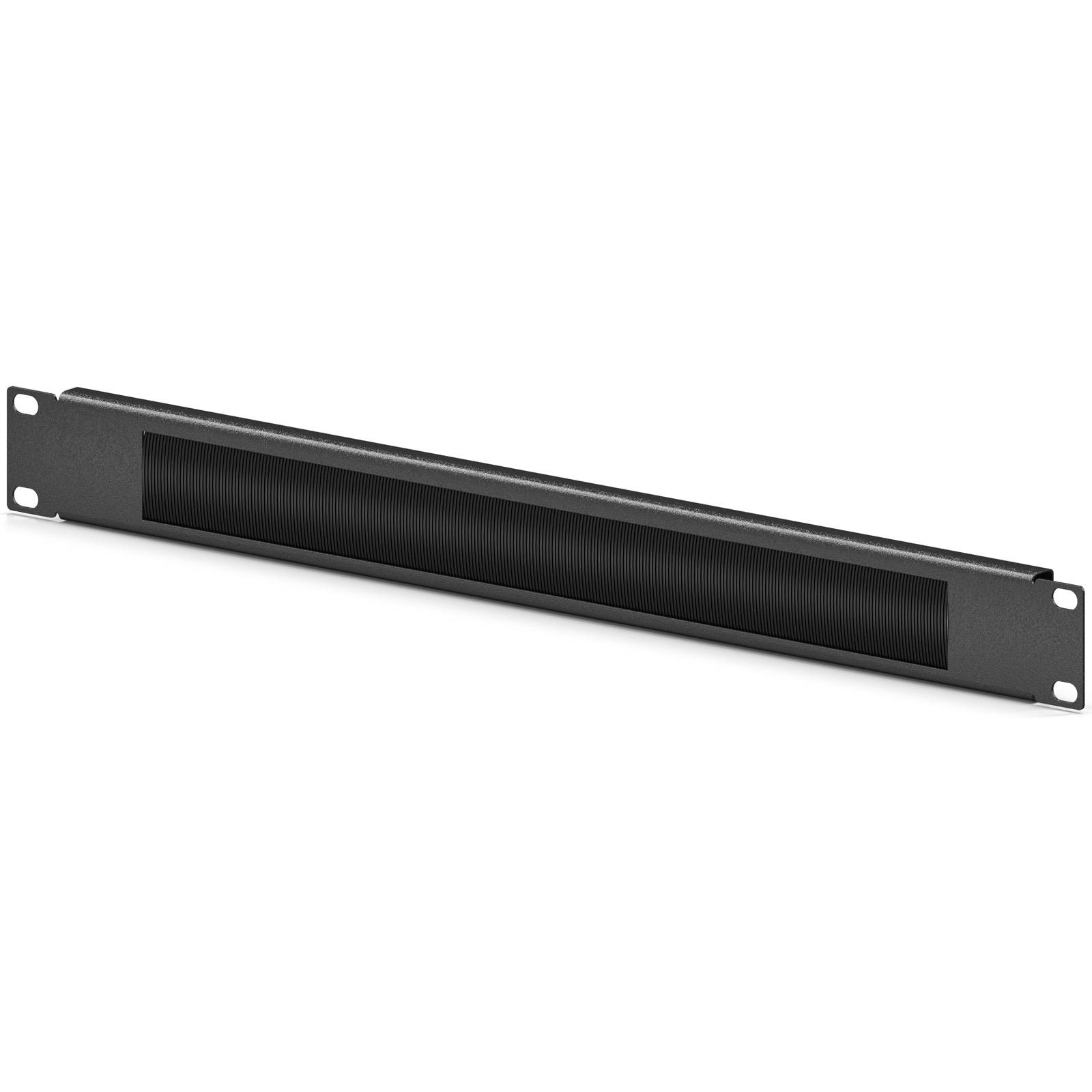 hb-digital 19 Zoll Kabeldurchführung mit Bürstenleiste 1HE schwarz