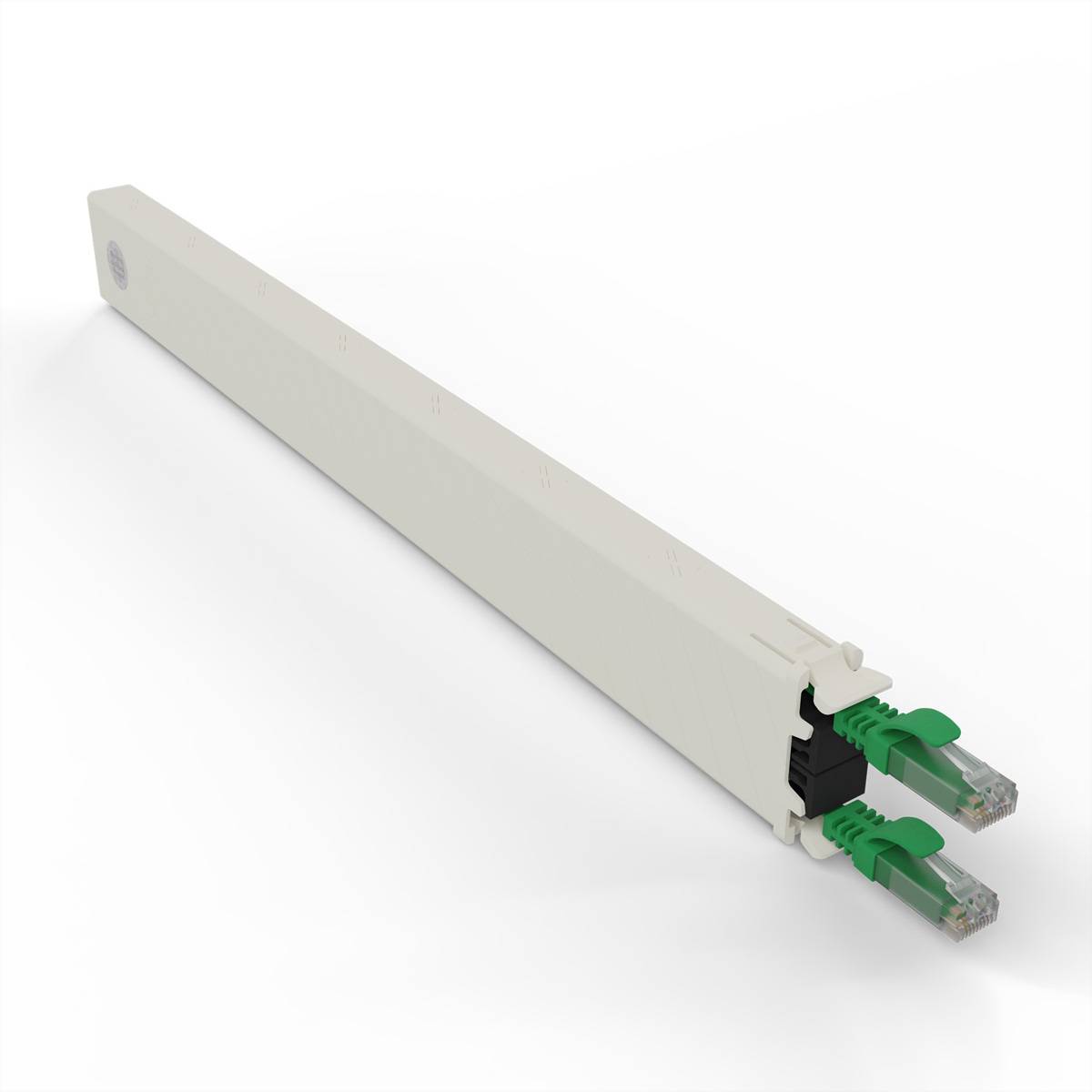 patchbox.one Kassette 8RU UTP grün Cat.6a 0,8m