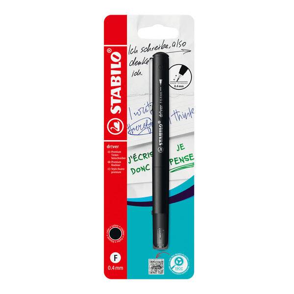 Fineliner dr!ver fine Blister 1 Stück/1 Farbe schwarz