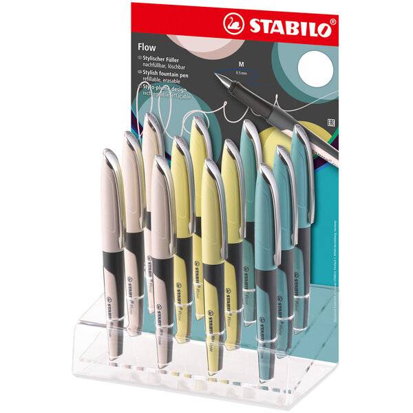 Füller Flow Modern Office M 12 ST POP-Paket 12 Stück/3 Farben