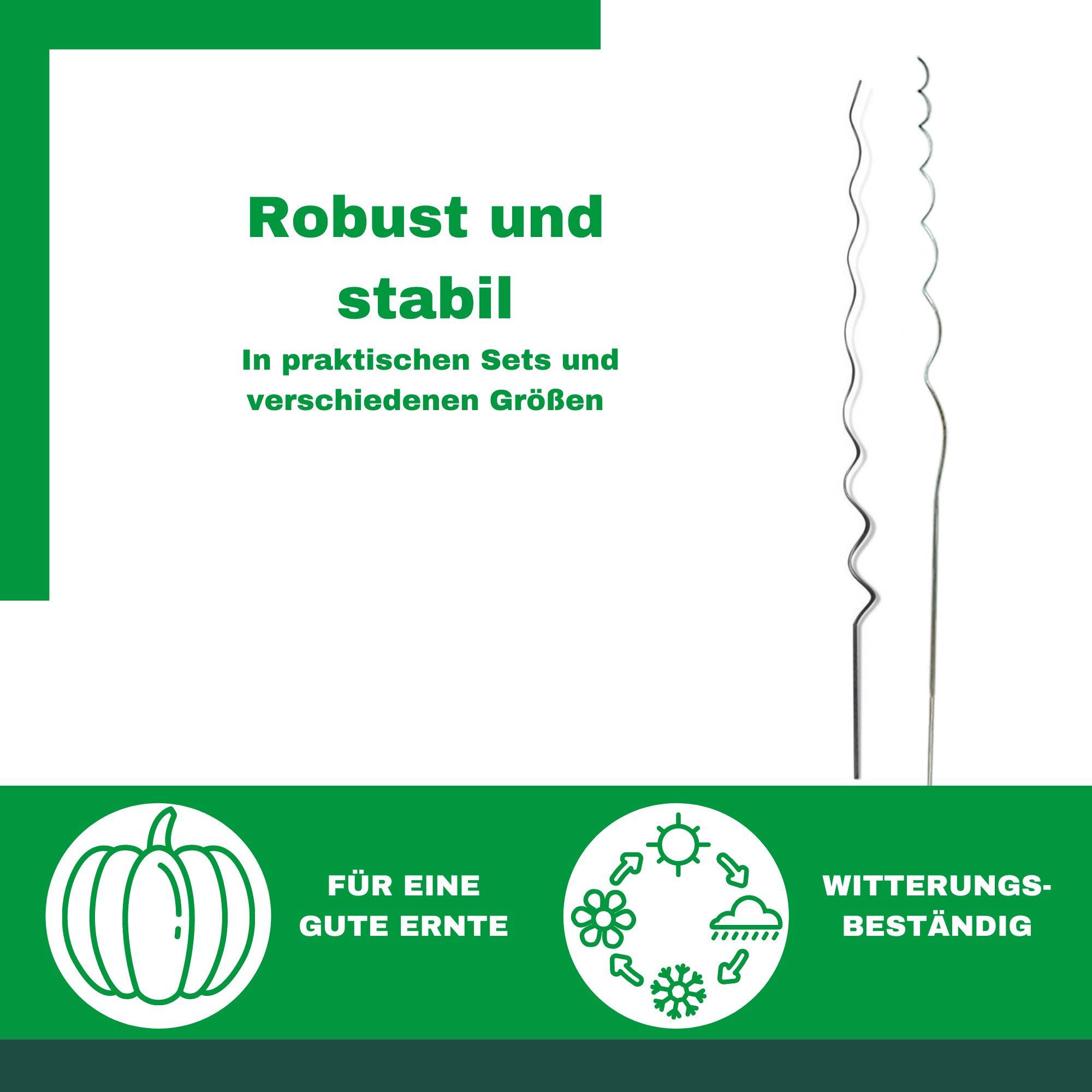 Novatool 20 Tomatenstäbe 110 cm 5 mm Durchmesser Tomatenspiralstäbe verzinkt Rankstäbe Tomatenstangen Rankhilfe Blumenhalter Pflanzstäbe