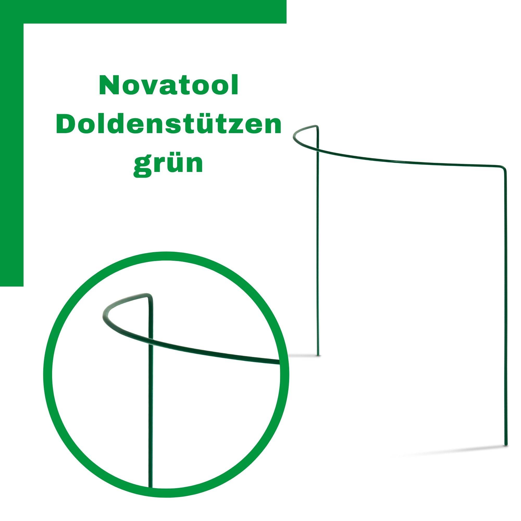 Novatool 3 Strauchstützen halbrund grün 35x40x14 cm 5,5mm Ø Staudenhalter Blumenhalter Rankengewächs Buschstütze Pflanzenstütze Blumenstütze St