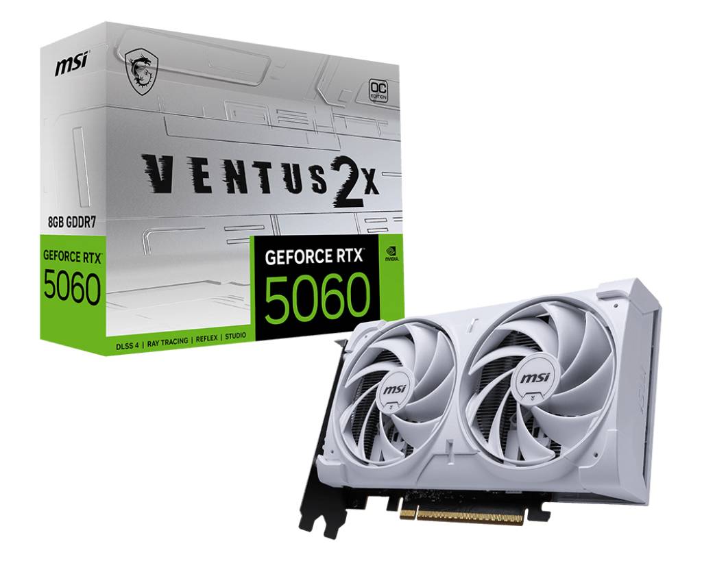 MSI RTX5060 VENTUS 2X OC White 8GB GDDR7 HDMI 3xDP