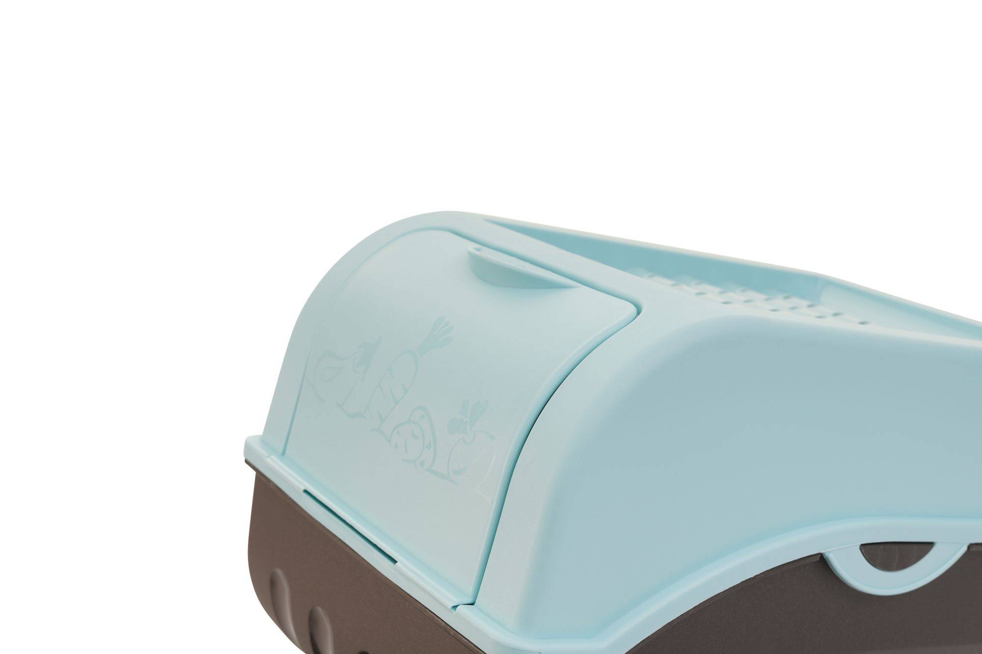 Novaliv 2x Mittel 5L türkis light Gemüsebox Kartoffel Aufbewahrungsbox Vorratsdose Zwiebeltopf Knoblauchbox Obsttopf