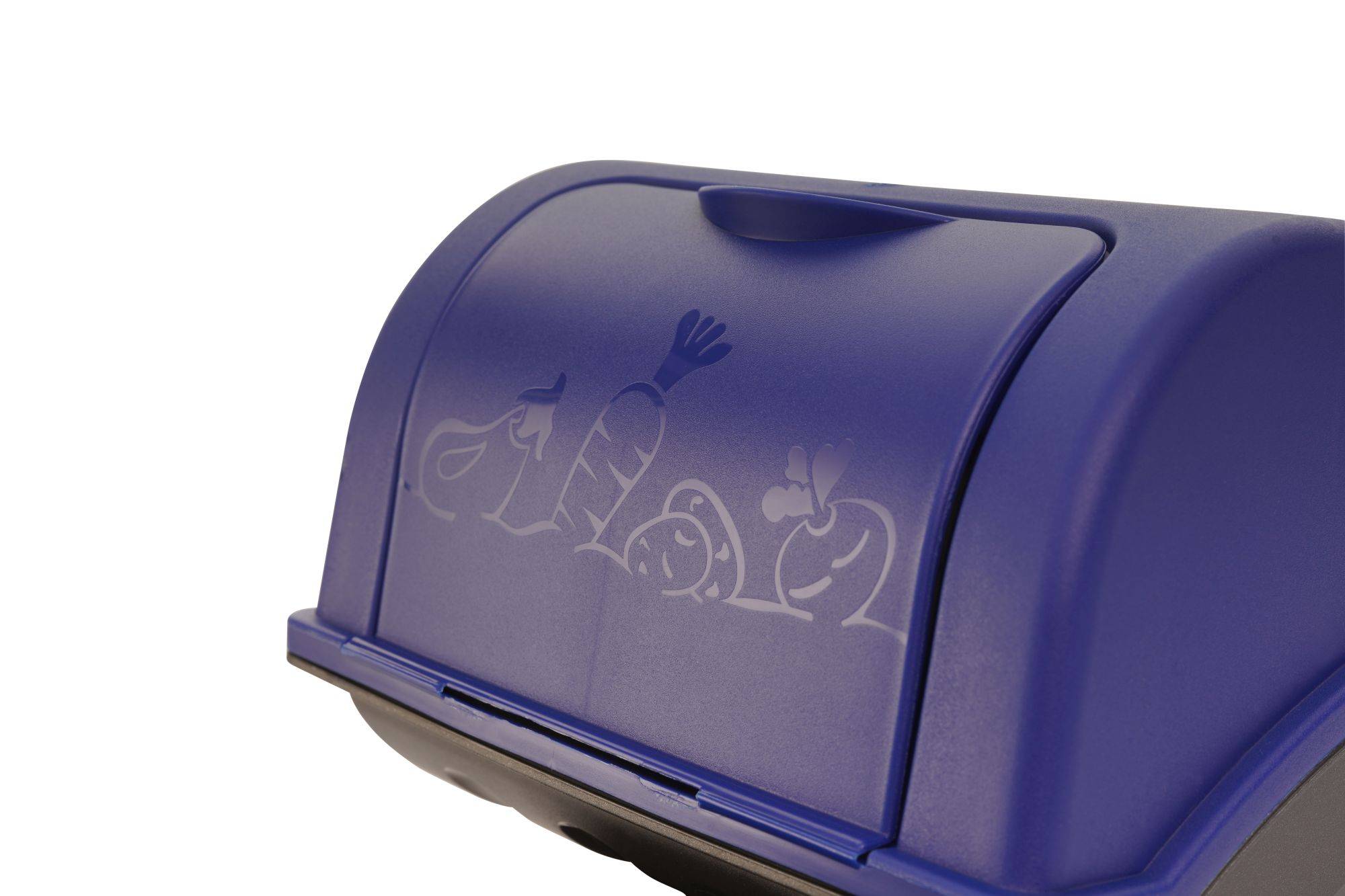 Novaliv 2x Klein 3,5 L Zwiebeltopf marineblau Zwiebelbox Knoblauchtopf Aufbewahrungsbox Vorratsdose Gemüsebox