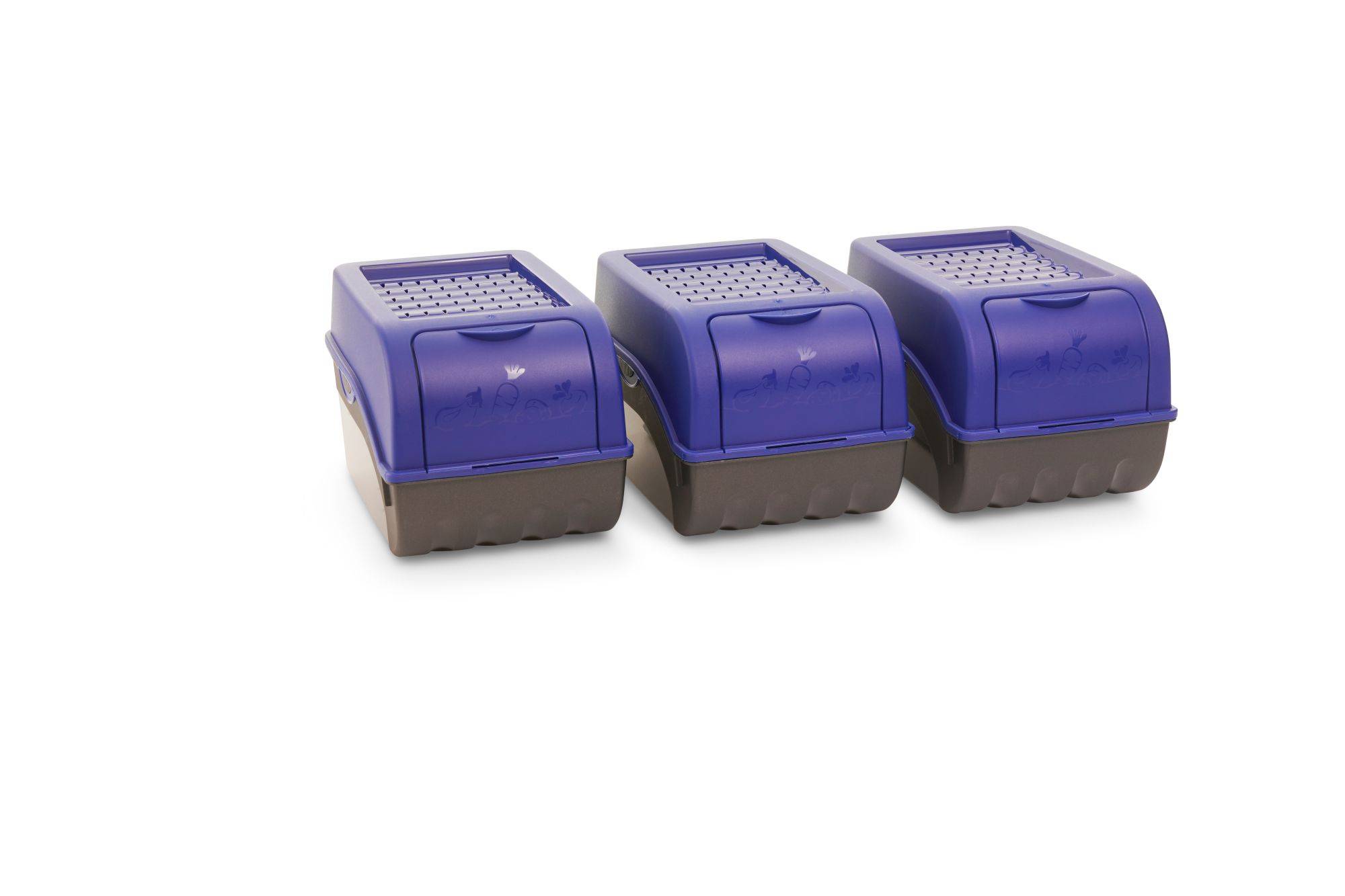 Novaliv 3x Mittel 5L Kartoffelbox marineblau Vorratsbehälter Aufbewahrungsdose Küchen Aufbewahrungsbehälter