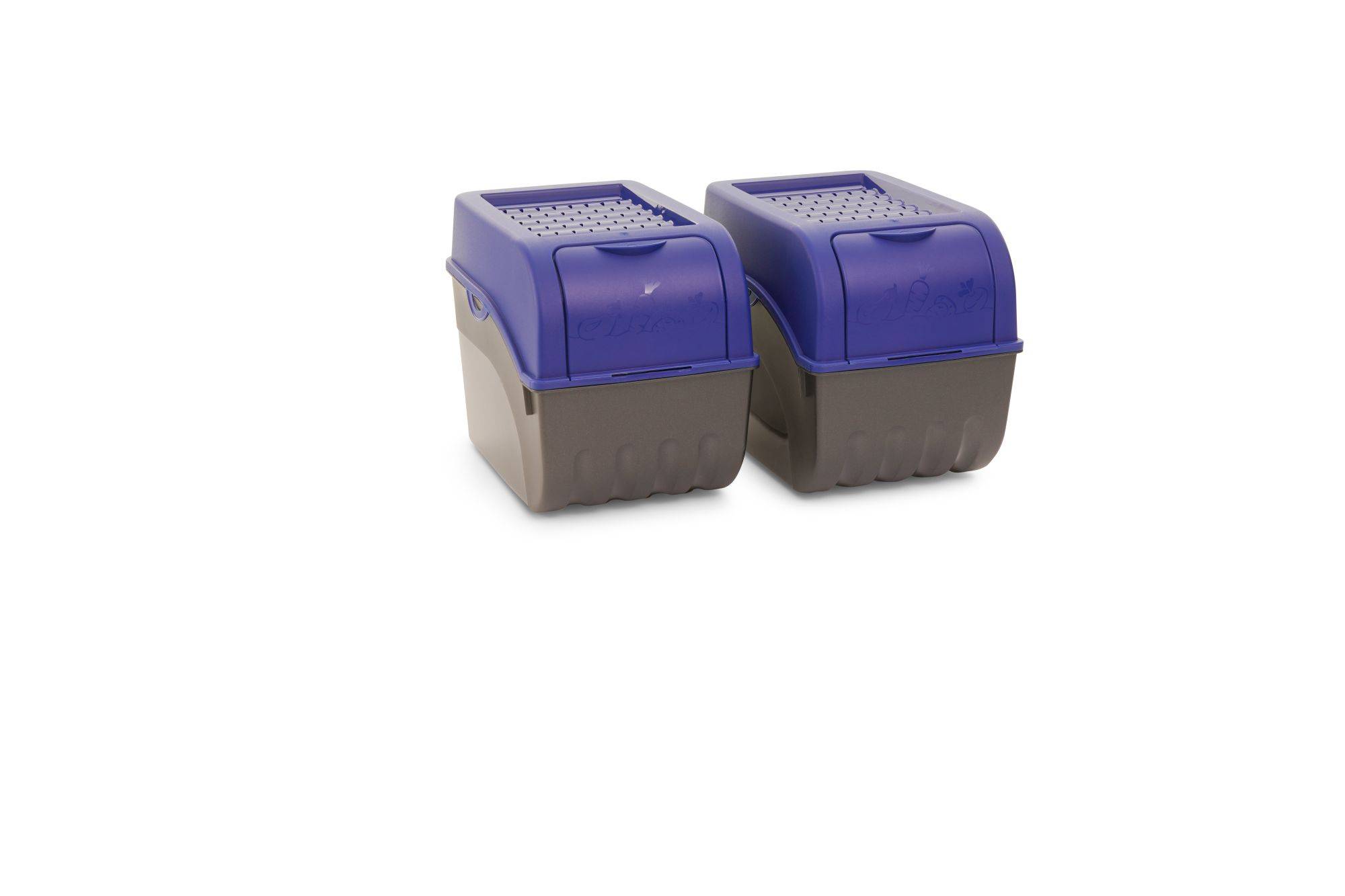 Novaliv 2x Groß 9L marineblau Gemüsebox Kartoffel Aufbewahrungsbox Vorratsdose Obstaufbewahrung Behälter Obsttopf