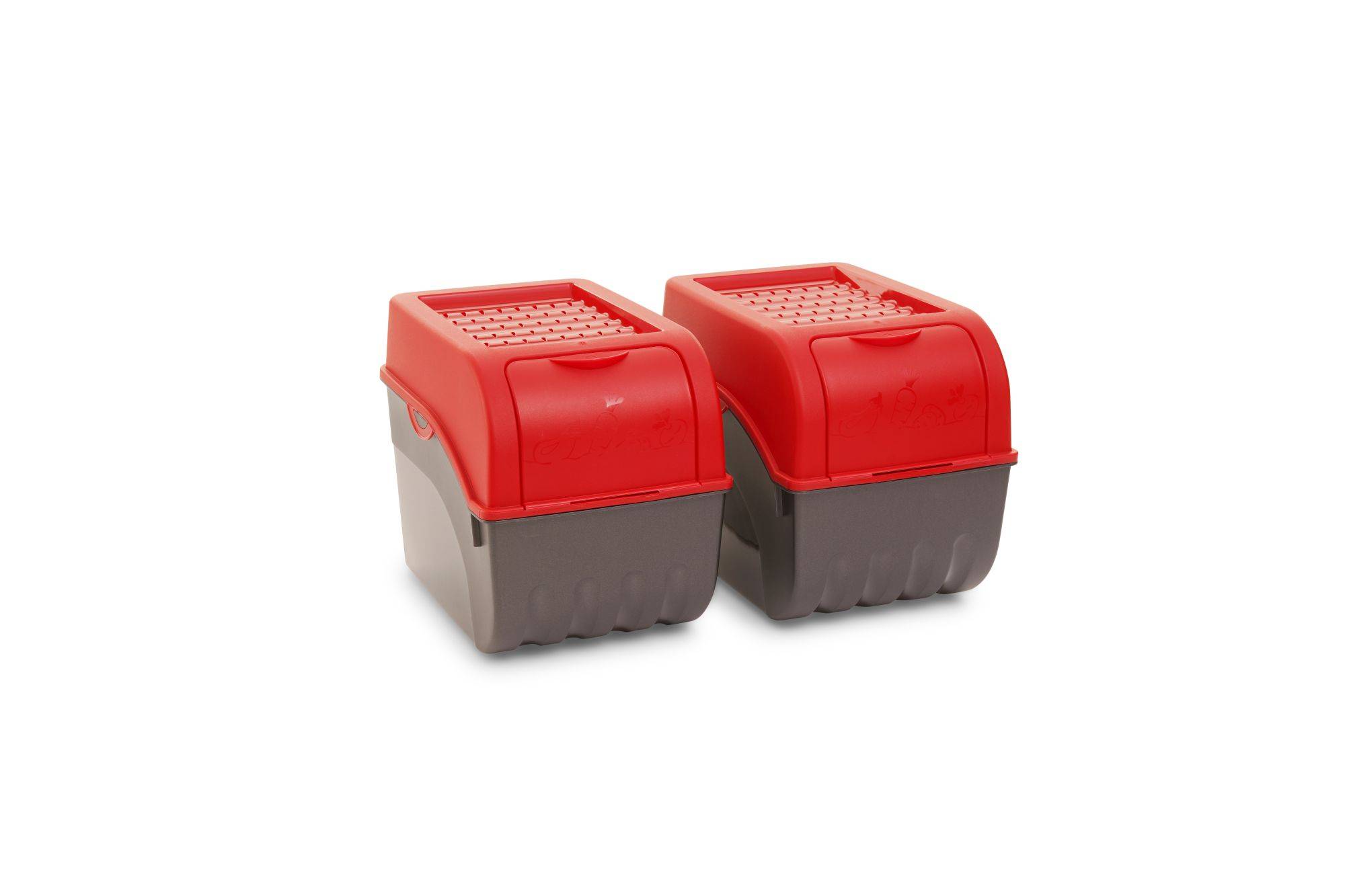 Novaliv 2x Groß 9L rot Gemüsebox Kartoffel Aufbewahrungsbox Vorratsdose Obstaufbewahrung Behälter Obsttopf