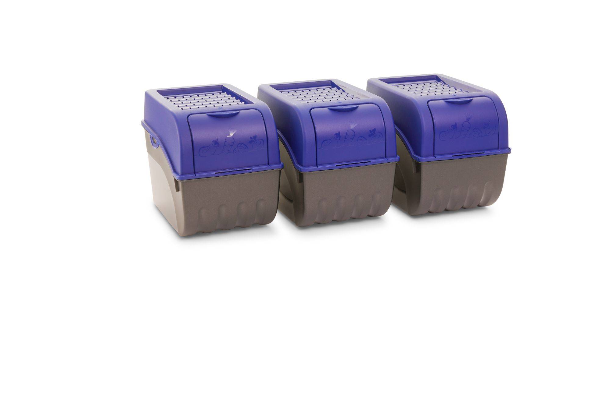 Novaliv 3x Groß 9l marineblau Kartoffel Kartoffelbox Kartoffelkiste Kartoffellager Kartoffelkopf Kartoffelsack