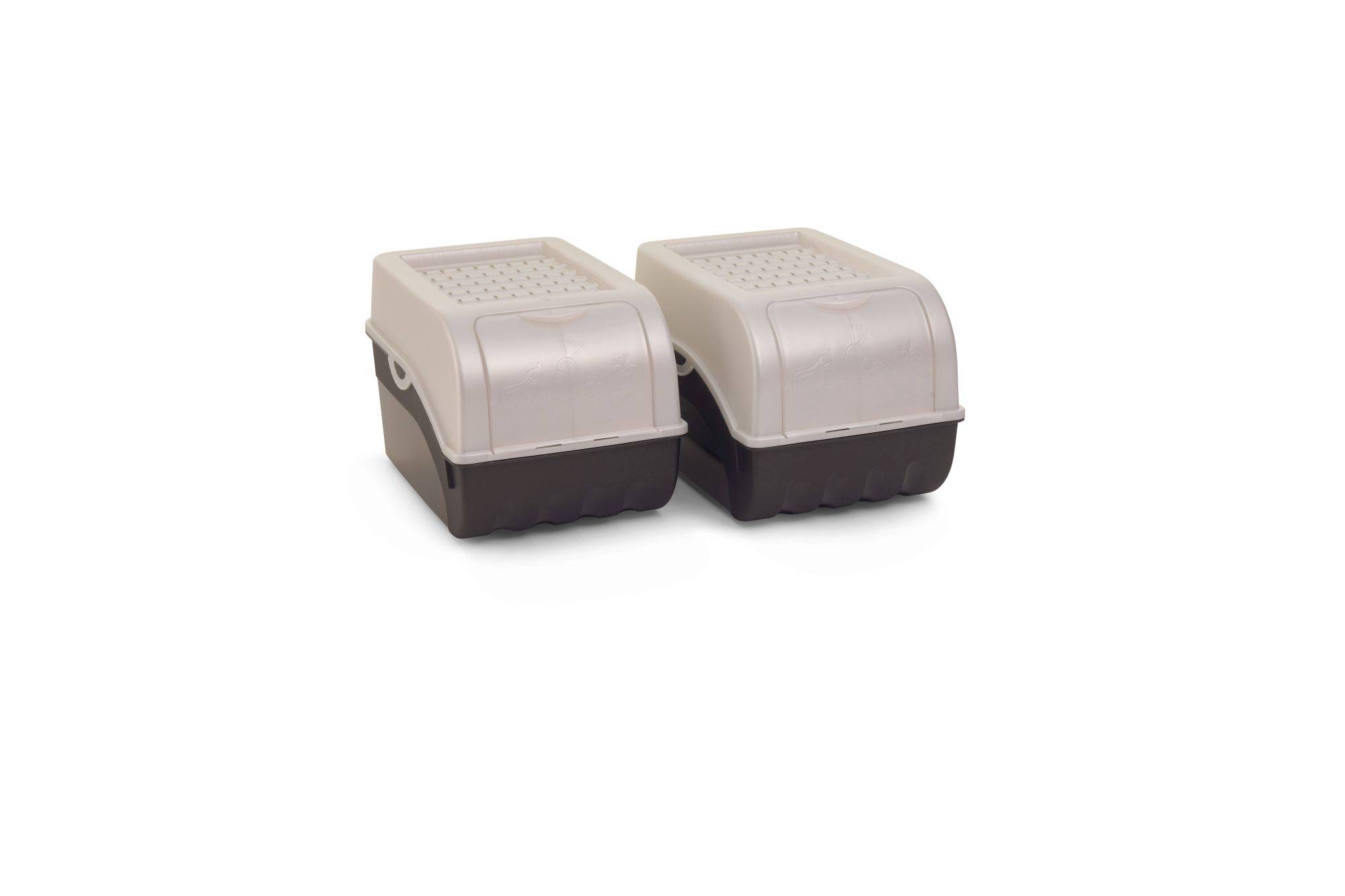 Novaliv 2x Mittel 5L perlmut Gemüsebox Kartoffel Aufbewahrungsbox Vorratsdose Zwiebeltopf Knoblauchbox Obsttopf