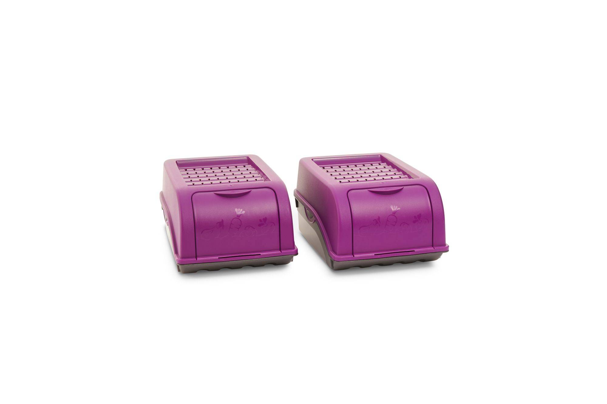 Novaliv Gemüseboxen Kartoffelboxen Vorratsbehälter 3,5l bis 9l (Lila, 2X 3,5l)