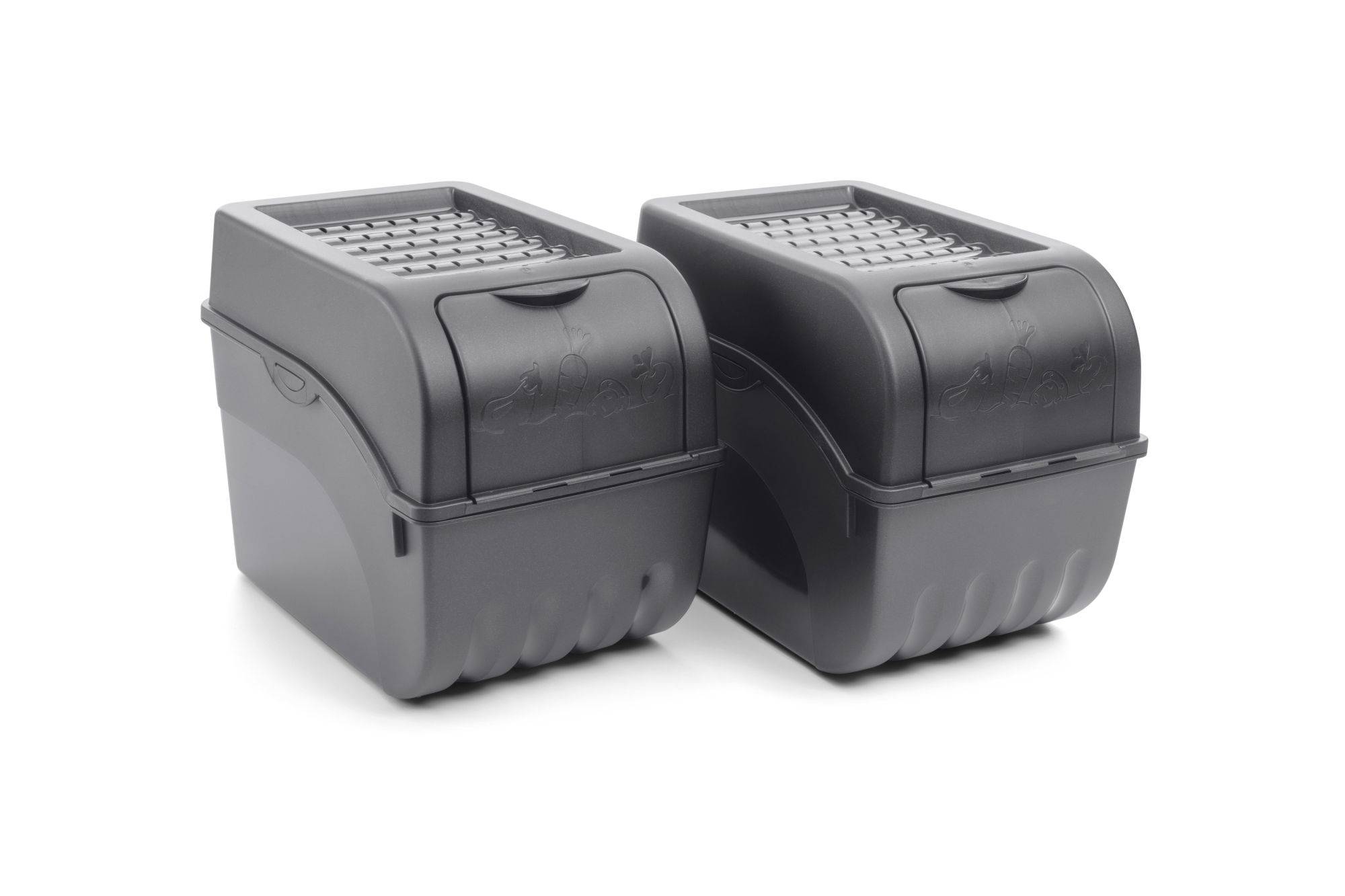 Novaliv Gemüseboxen Kartoffelboxen Vorratsbehälter 3,5l bis 9l (Anthrazit, 2X 9l)