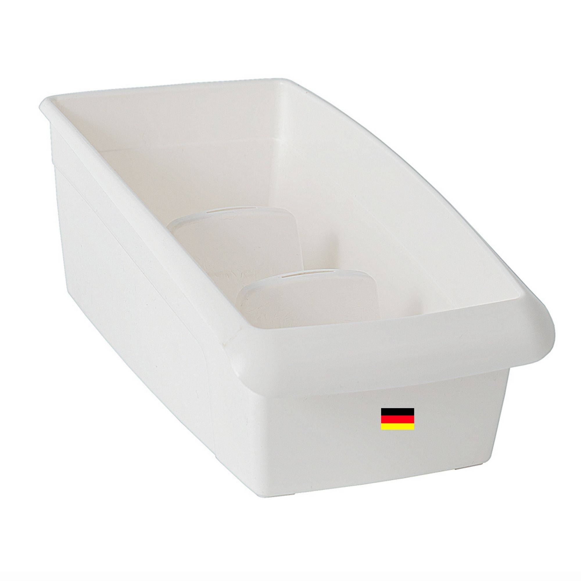 Novaliv Kosmetik Organizer groß Schubladen Organizer Badezimmer - 25 x 16 cm WEISS Make-up Pinselhalter – Aufbewahrung für Schminkpinsel Eyeliner