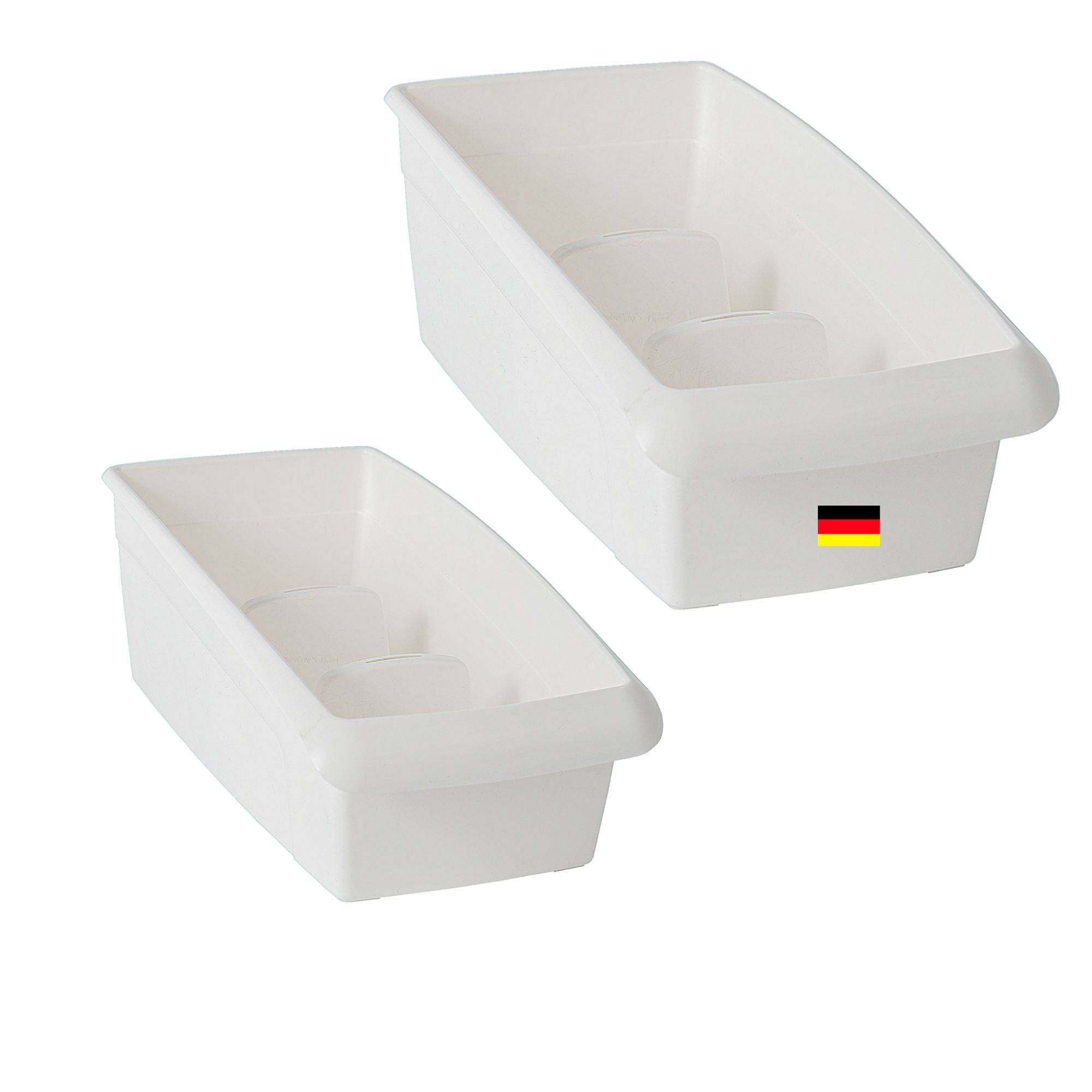 Novaliv Medikamenten Organizer Set Hausapotheke - 25 x 12 cm und 25 x 16 cm WEISS - Medikamentenbox Aufbewahrung für Pillen Tablettenbox Pflasterbox