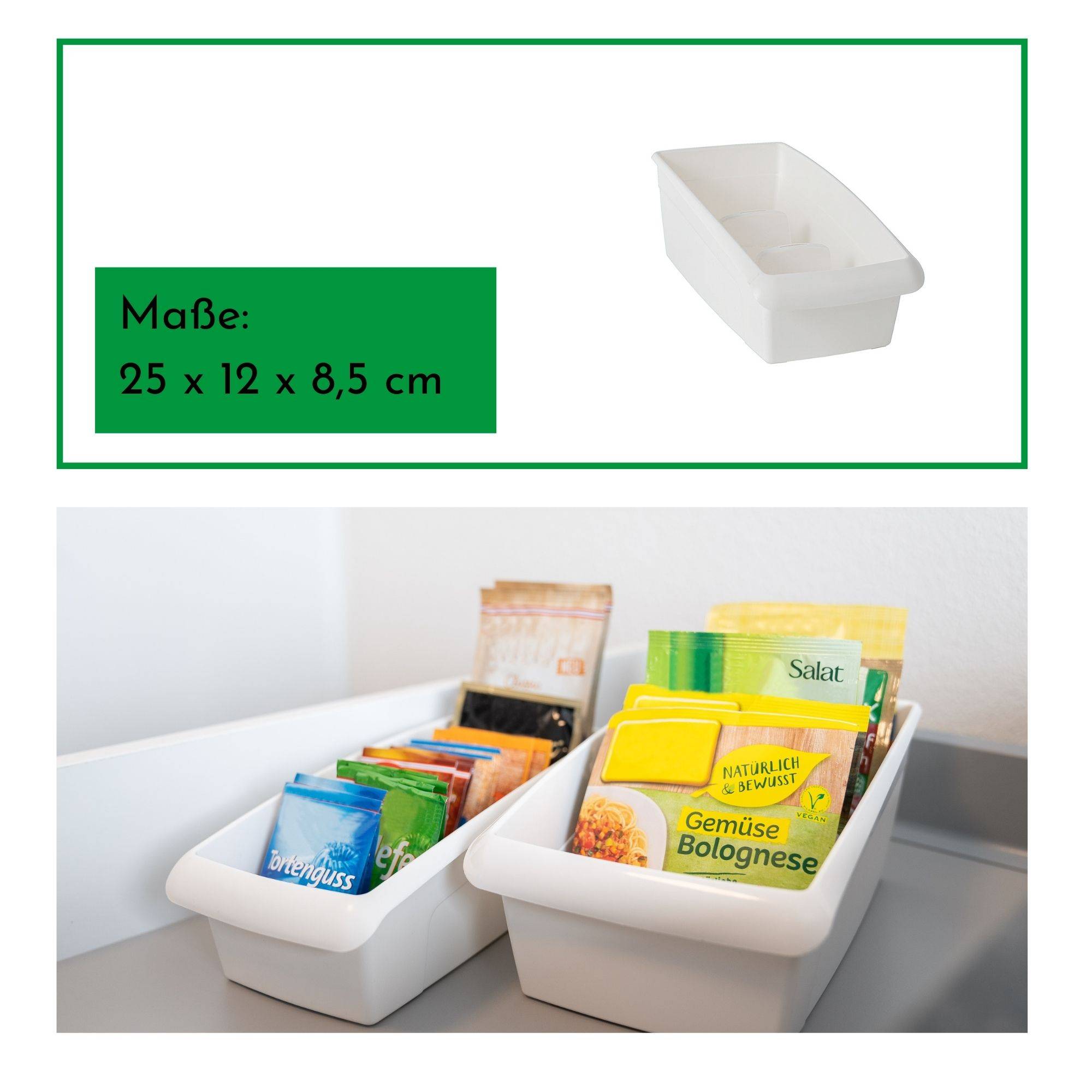 Novaliv Medikamenten Organizer groß 2er Set Hausapotheke - 25 x 16 cm WEISS und ANTHRAZIT GRAU mit Abtrennung - Medikamentenbox Aufbewahrung für Pil