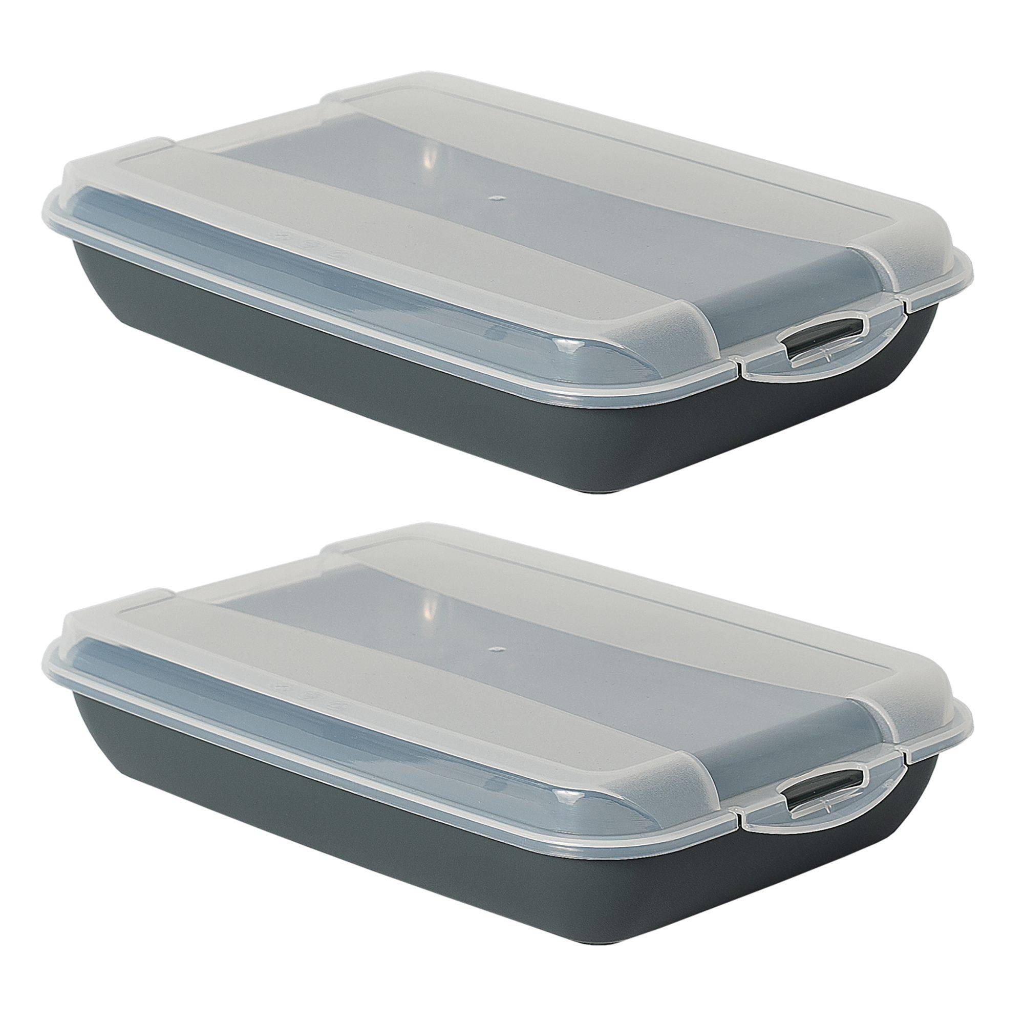 Novaliv 2er-Set Anthrazit Premium Aufschnittbox mit Transparentem Deckel, Frischhaltedosen für Wurst & Käse Maße 25x17x5 cm Kühlschrank Organizer