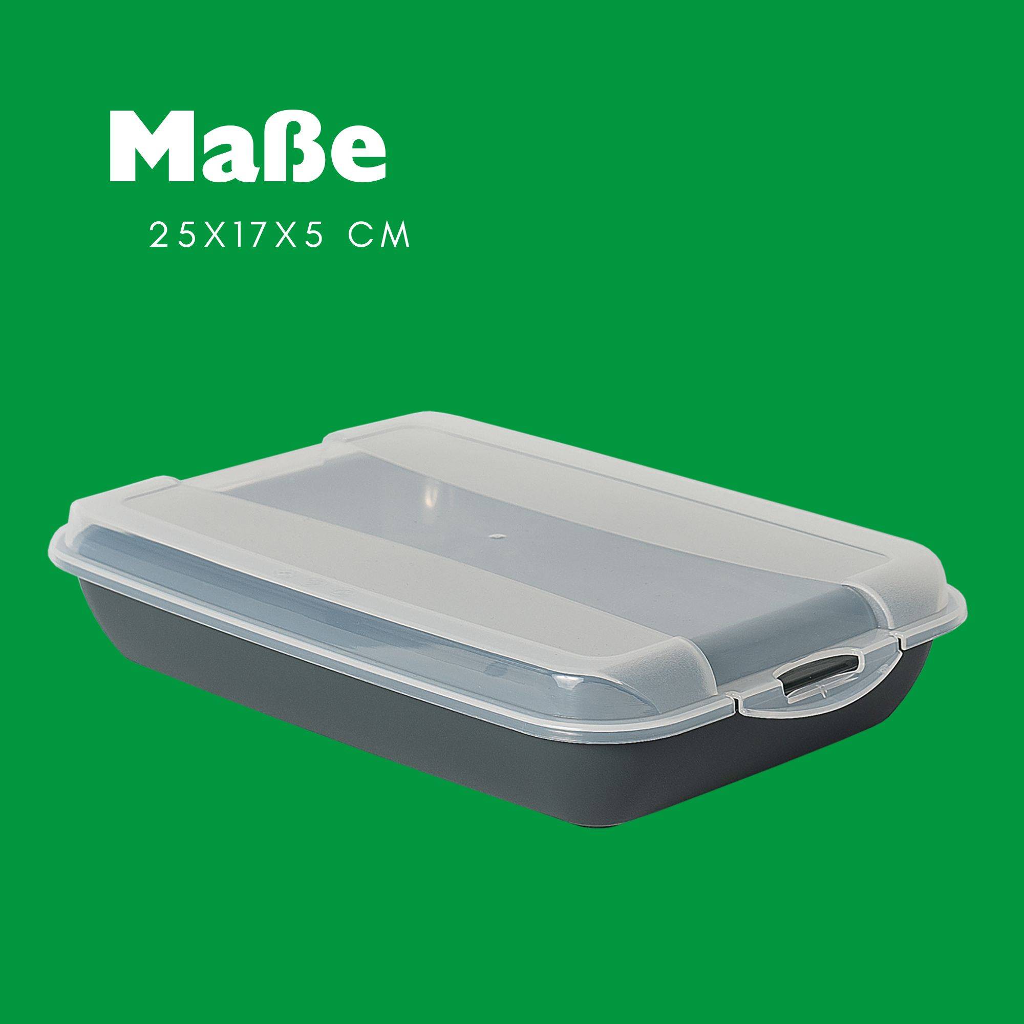 Novaliv Sparset 1x flach 1x hoch Anthrazit Premium Aufschnittbox mit Transparentem Deckel, Frischhaltedosen für Wurst & Käse Maße 25x17x3 cm 25x17x