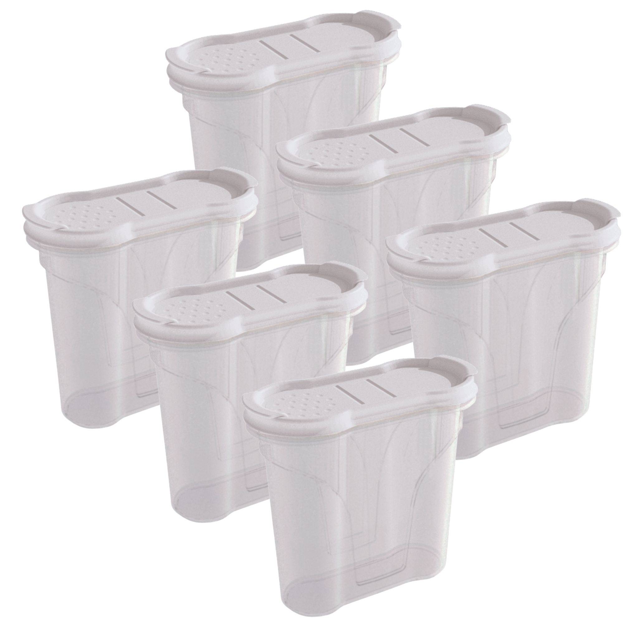 Novaliv Salzstreuer 6er SET Salz Vorratsdose zum Streuen 300 ml Maße (LxBxH): 11 x 5 x 11 cm Dosen für Gewürze mit Deckel Salz und Pfefferstreuer