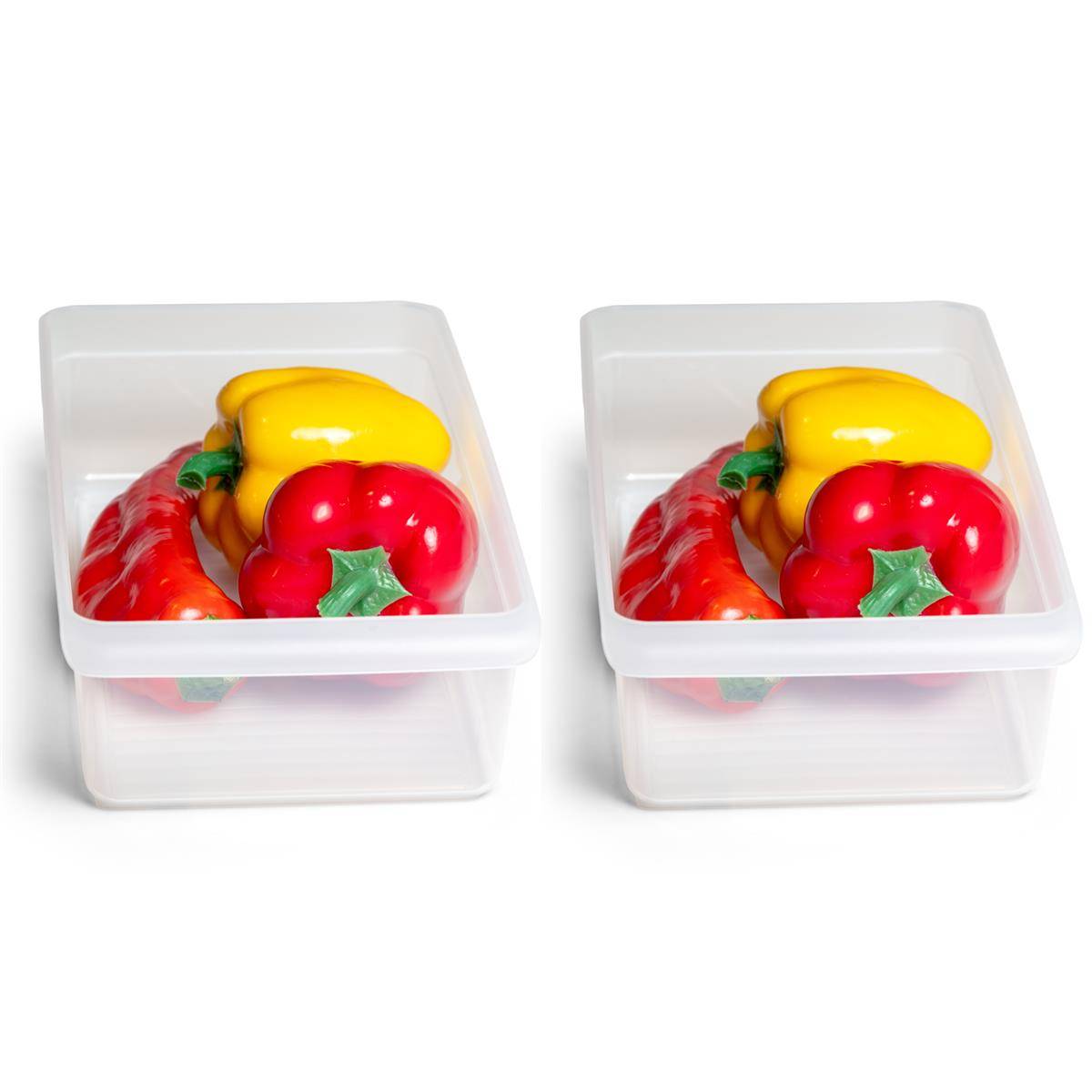 Novaliv 2x Kühlschrank Organizer 30,5 x 7,5 x 16 cm BPA-frei Küchenordnung Made in Germany Kühlschrank organisation Lebensmittelecht Aufbewahrung