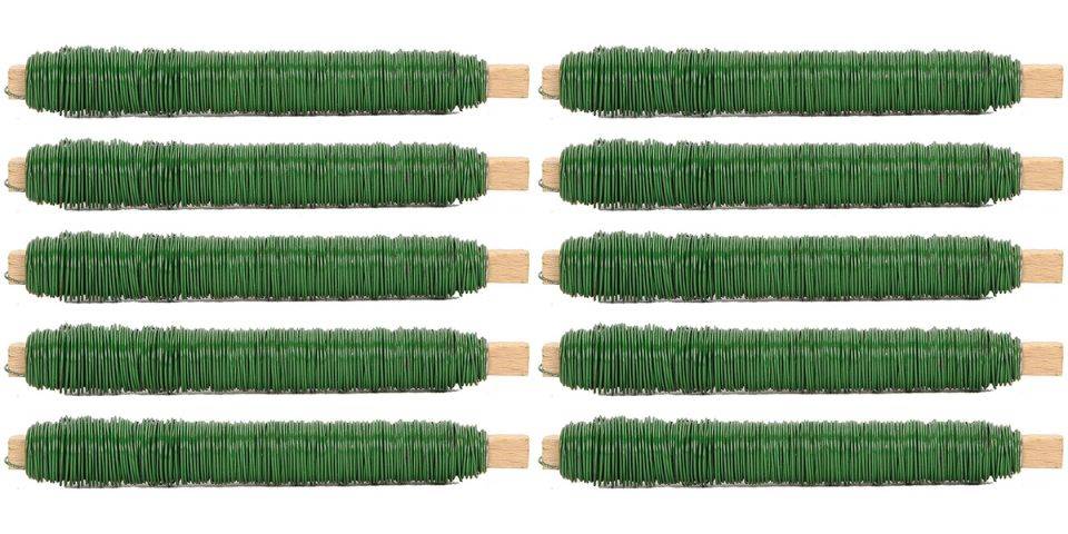 Novatool 10x Wickeldraht I grün I 0,65 mm I Draht I Basteldraht Floristendraht Blumendraht Bindedraht Biegedraht drehbinder rostfrei