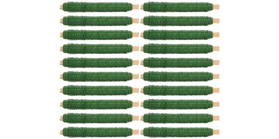 Novatool 20x Wickeldraht I grün I 0,65 mm I Draht I Basteldraht Floristendraht Blumendraht Bindedraht Biegedraht drehbinder rostfrei