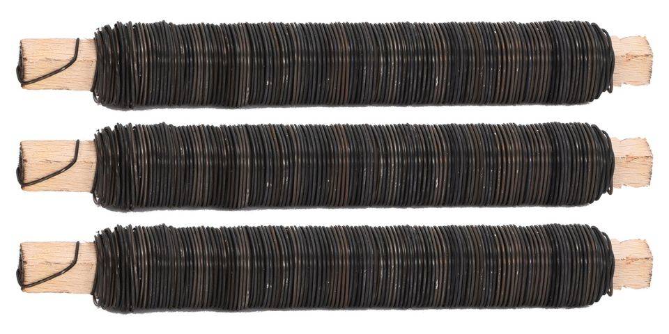 Novatool 3x Wickeldraht I geglüht I 0,65 mm I Draht I Metalldraht Gartendraht Blumendraht Bindedraht Biegedraht Pflanzendraht rostfrei Dekoband