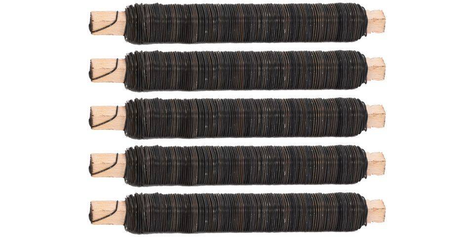 Novatool 5x Wickeldraht I geglüht I 0,65 mm I Draht I Basteldraht Gartendraht Blumendraht Bindedraht Biegedraht Pflanzendraht rostfrei Dekoband