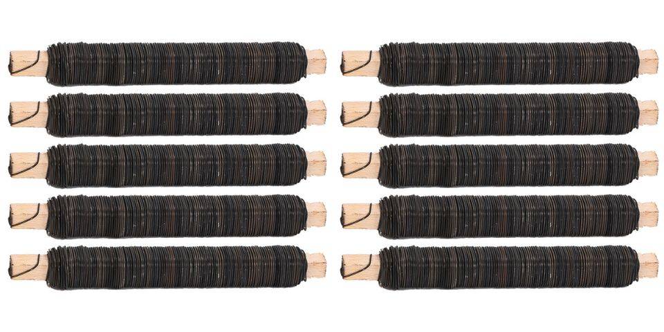 Novatool 10x Wickeldraht I geglüht I 0,65 mm I Draht I Basteldraht Floristendraht Blumendraht Bindedraht Biegedraht drehbinder rostfrei