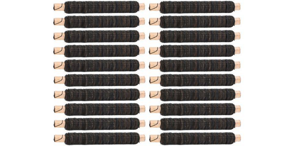 Novatool 20x Wickeldraht I geglüht I 0,65 mm I Draht I Basteldraht Floristendraht Blumendraht Bindedraht Biegedraht drehbinder rostfrei