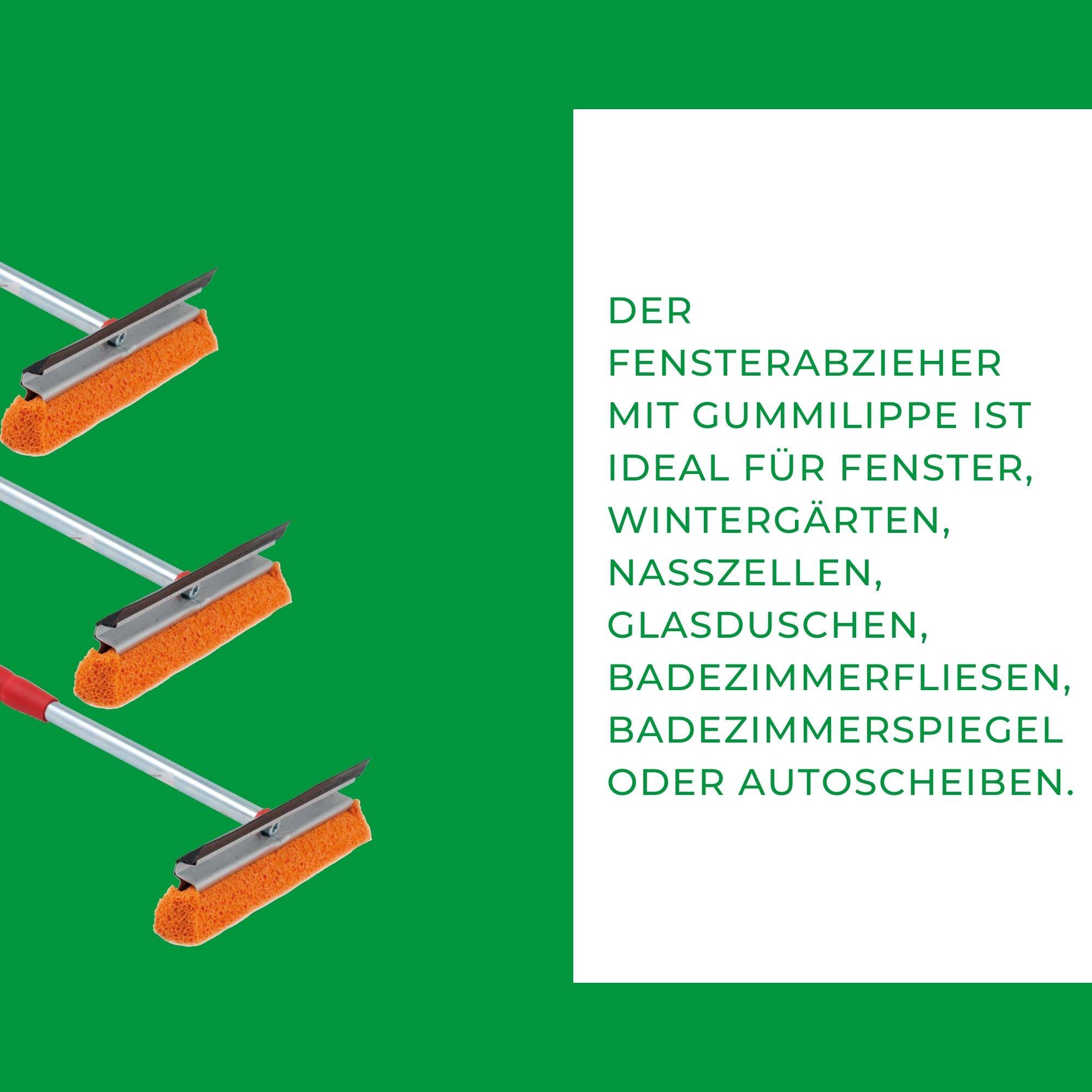Novaliv 2x Scheibenabzieher Auto 21 cm mit Metall-Kunststoffgriff 31 cm mit Abziehlippe und Gummischwamm Auto Abzieher Autoscheibe Scheibenputzer