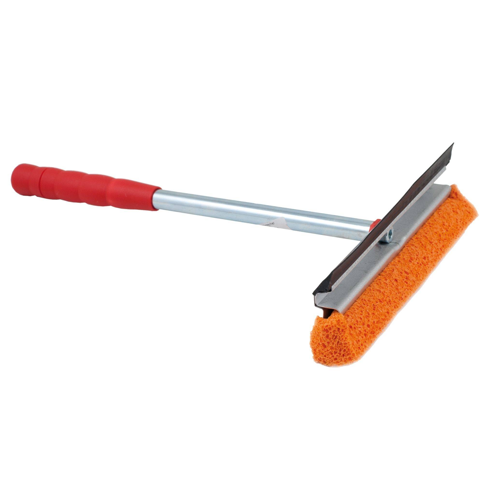 Novaliv Scheibenabzieher Auto 21 cm mit Metall-Kunststoffgriff 31 cm mit Abziehlippe und Gummischwamm Auto Abzieher Autoscheibe Scheibenputzer