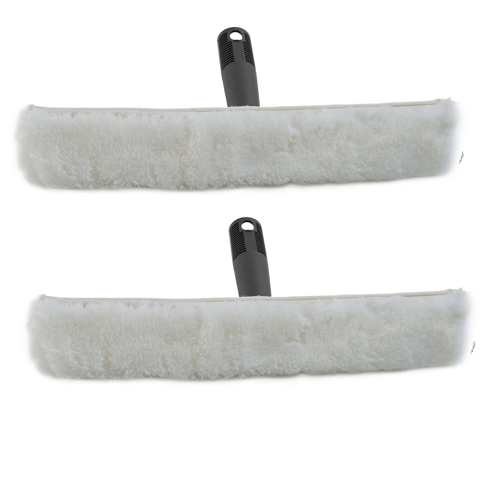 Novaliv 2x Fensterwischer 25 cm Einwascher aus Vlies Einschäumer zum Fensterputzen Fensterwischer Fensterreiniger Fenstereinwäscher Fensterreinigung