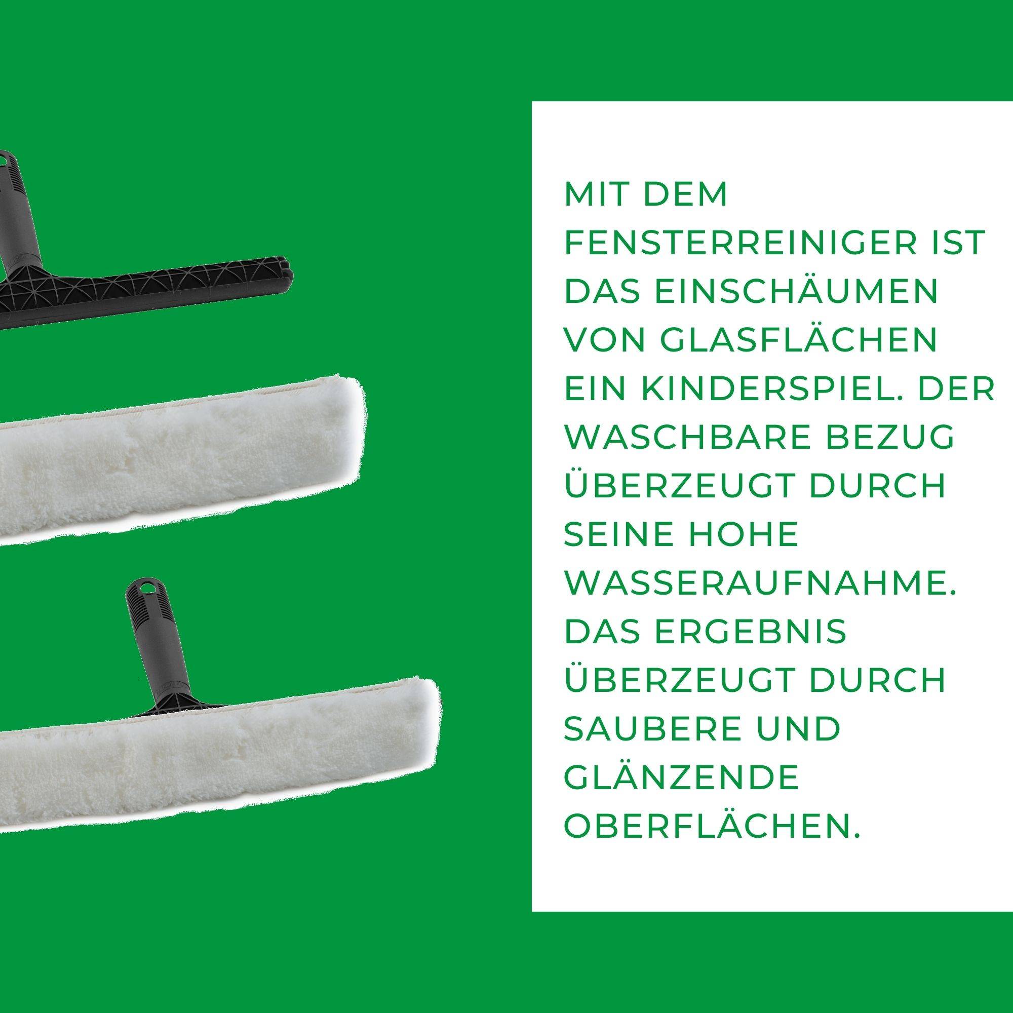 Novaliv Fensterwischer 35 cm + 45 cm Einwascher aus Vlies Einschäumer zum Fensterputzen Fensterwischer Fensterreiniger Fenstereinwäscher Fensterrein
