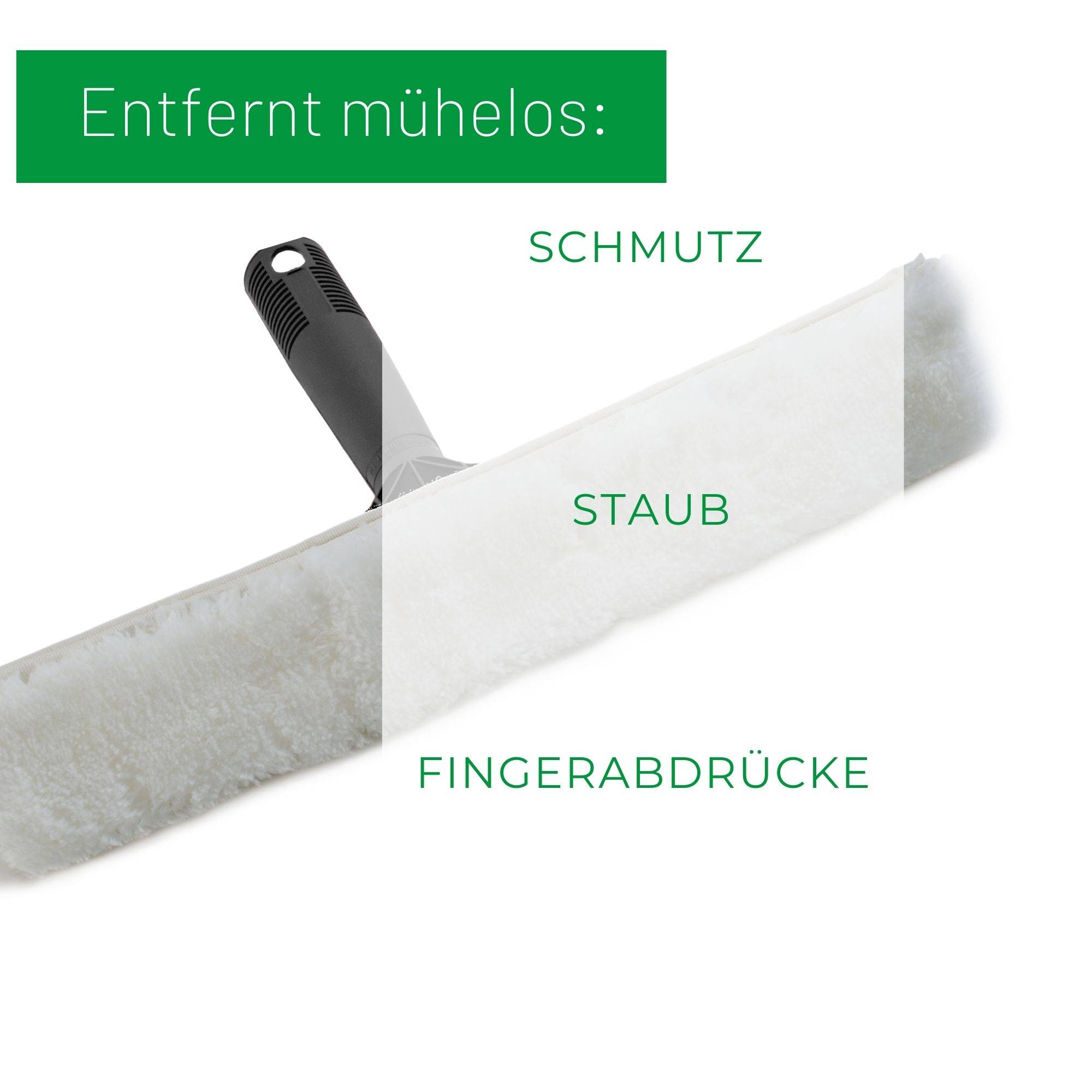 Novaliv 2x Fensterwischer 45 cm Einwascher aus Vlies Einschäumer zum Fensterputzen Fensterwischer Fensterreiniger Fenstereinwäscher Fensterreinigung