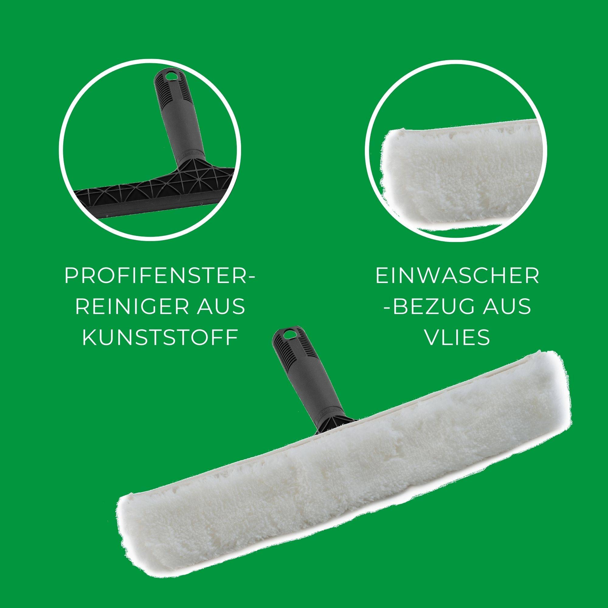 Novaliv Fensterwischer 25 cm + 35 cm + 45 cm Einwascher aus Vlies Einschäumer zum Fensterputzen Fensterwischer Fensterreiniger Fenstereinwäscher Fen