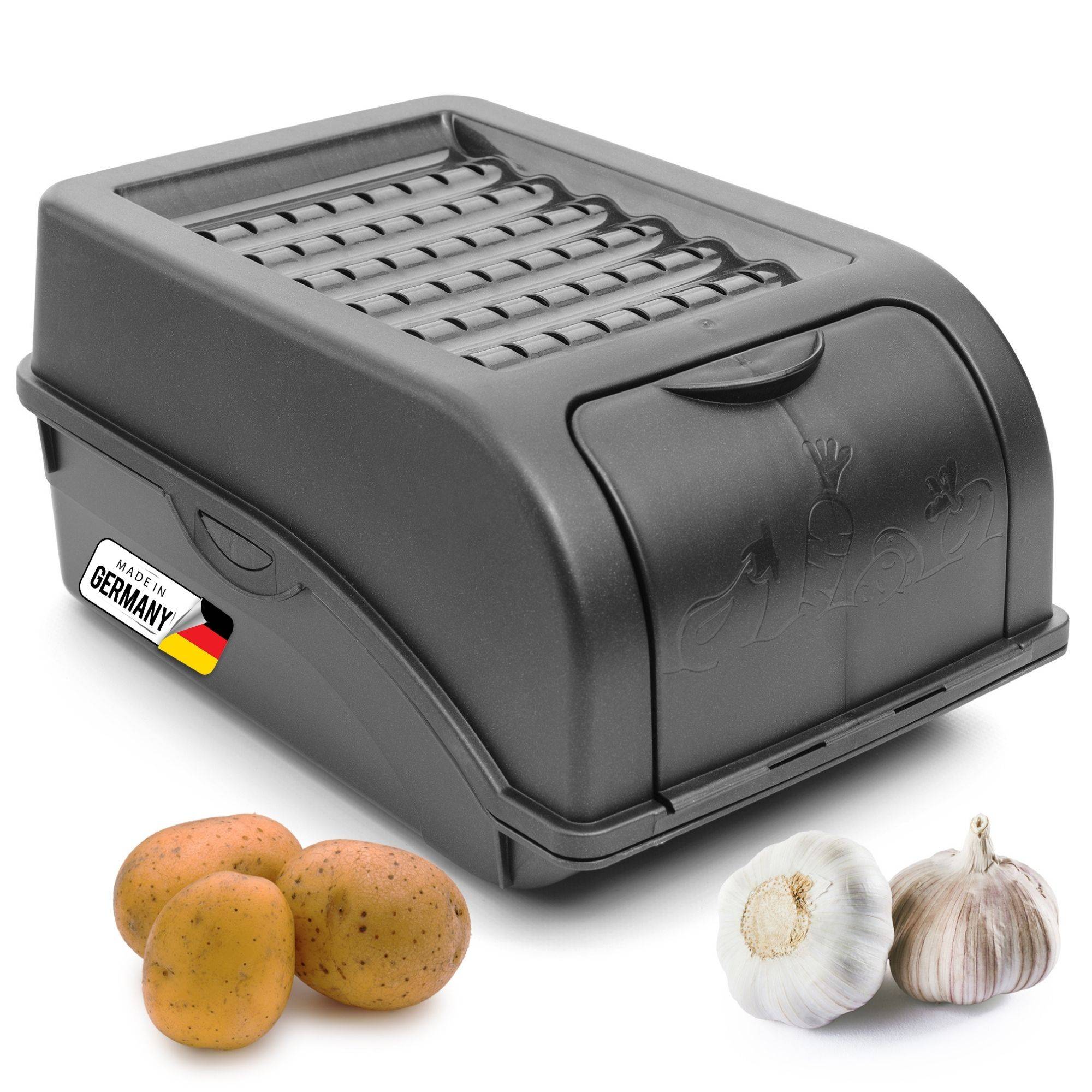 Novaliv Gemüseboxen Kartoffelboxen Vorratsbehälter 3,5l bis 9l (Anthrazit, 1x 3,5l)