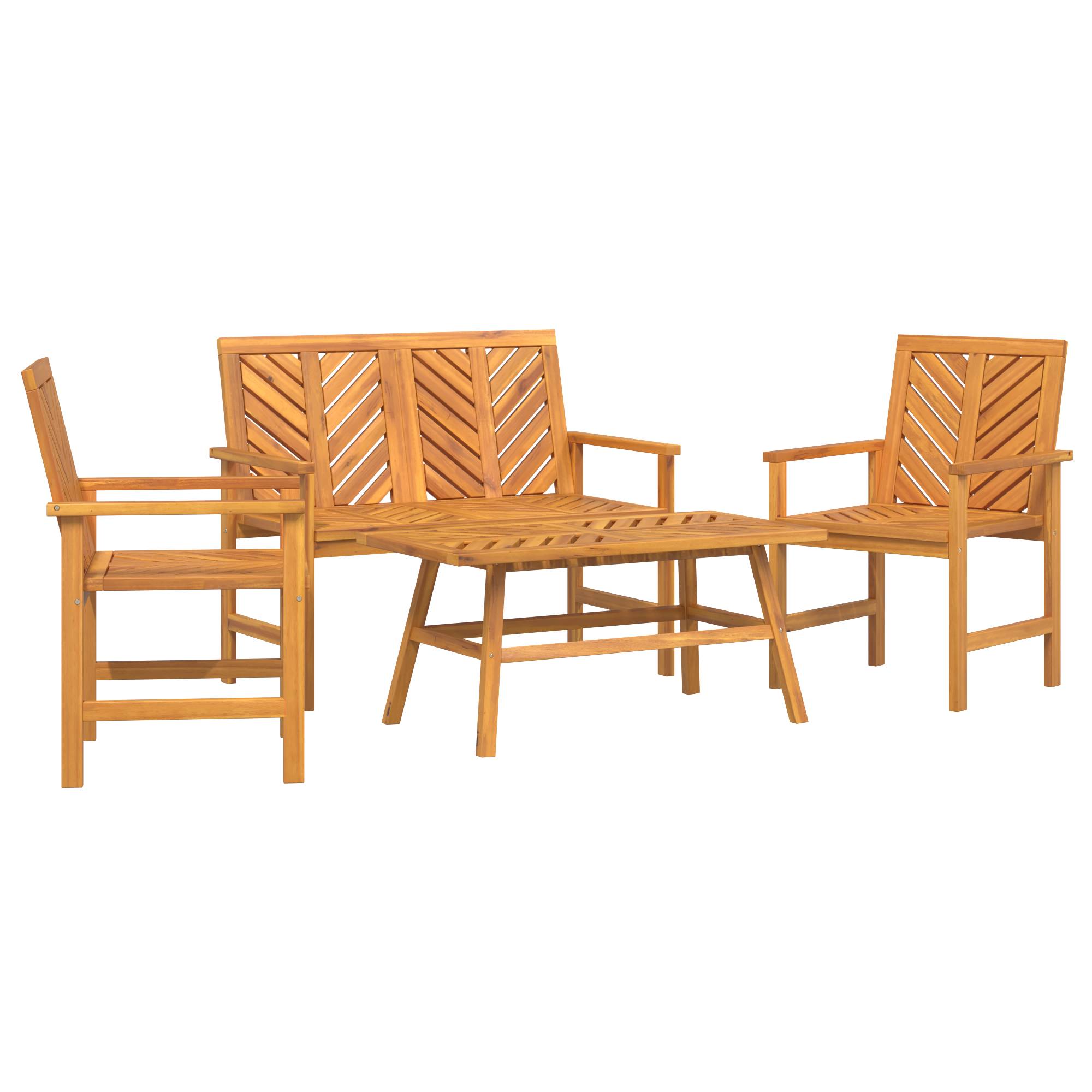 vidaXL 4-teilige Garten Lounge Set Massivholz Akazie