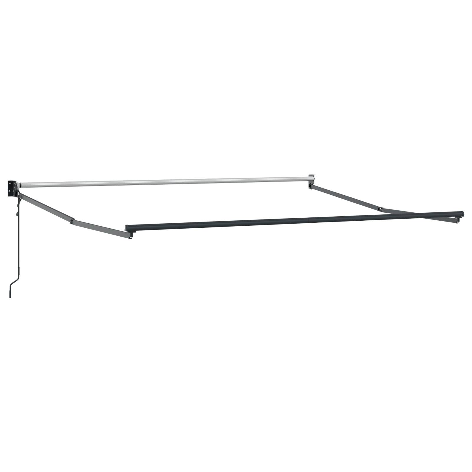 vidaXL Automatische Einziehbare Markise Beige und Rot Gestreift 300x250 cm