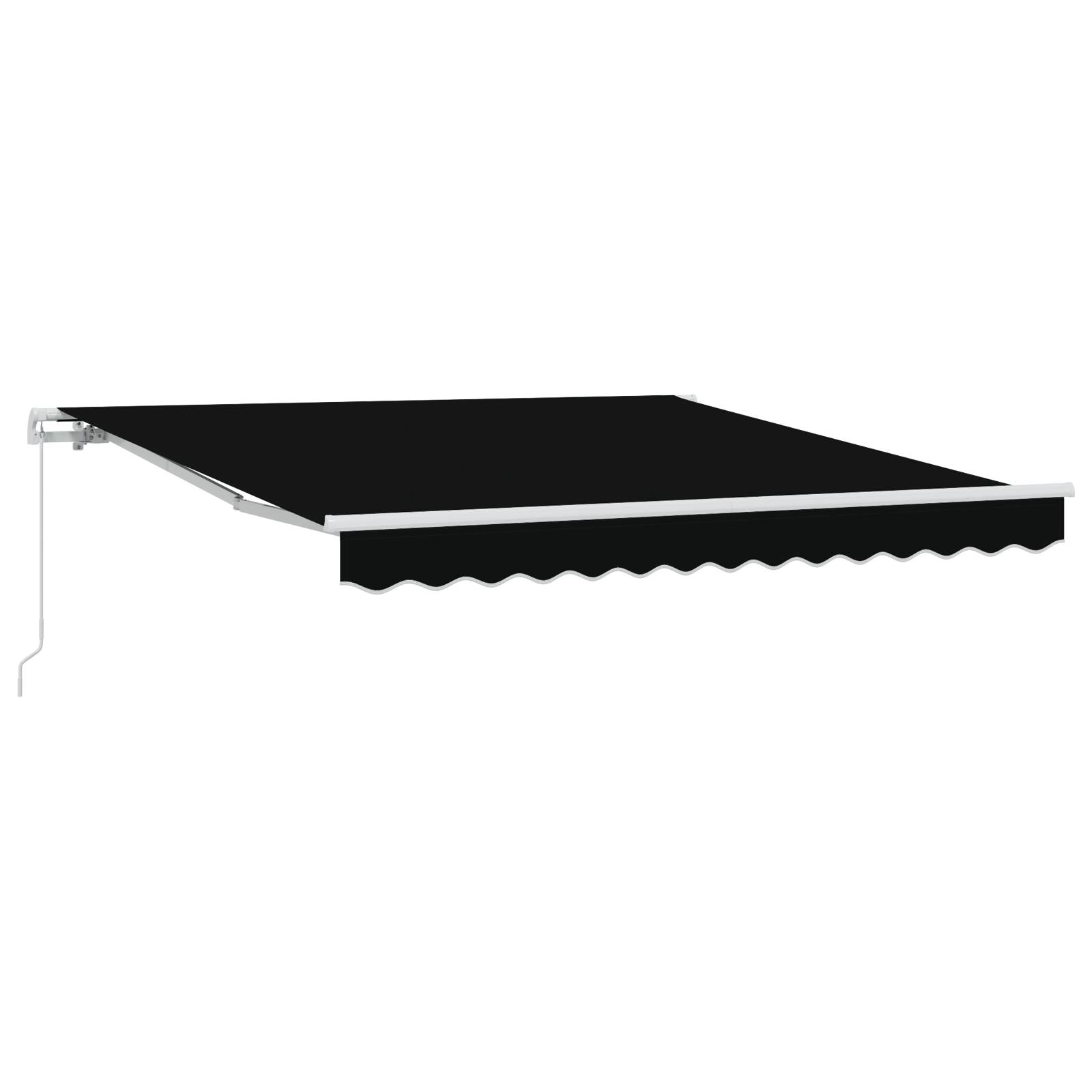 vidaXL Manuelle Einziehbare Markise Schwarz 300x250 cm