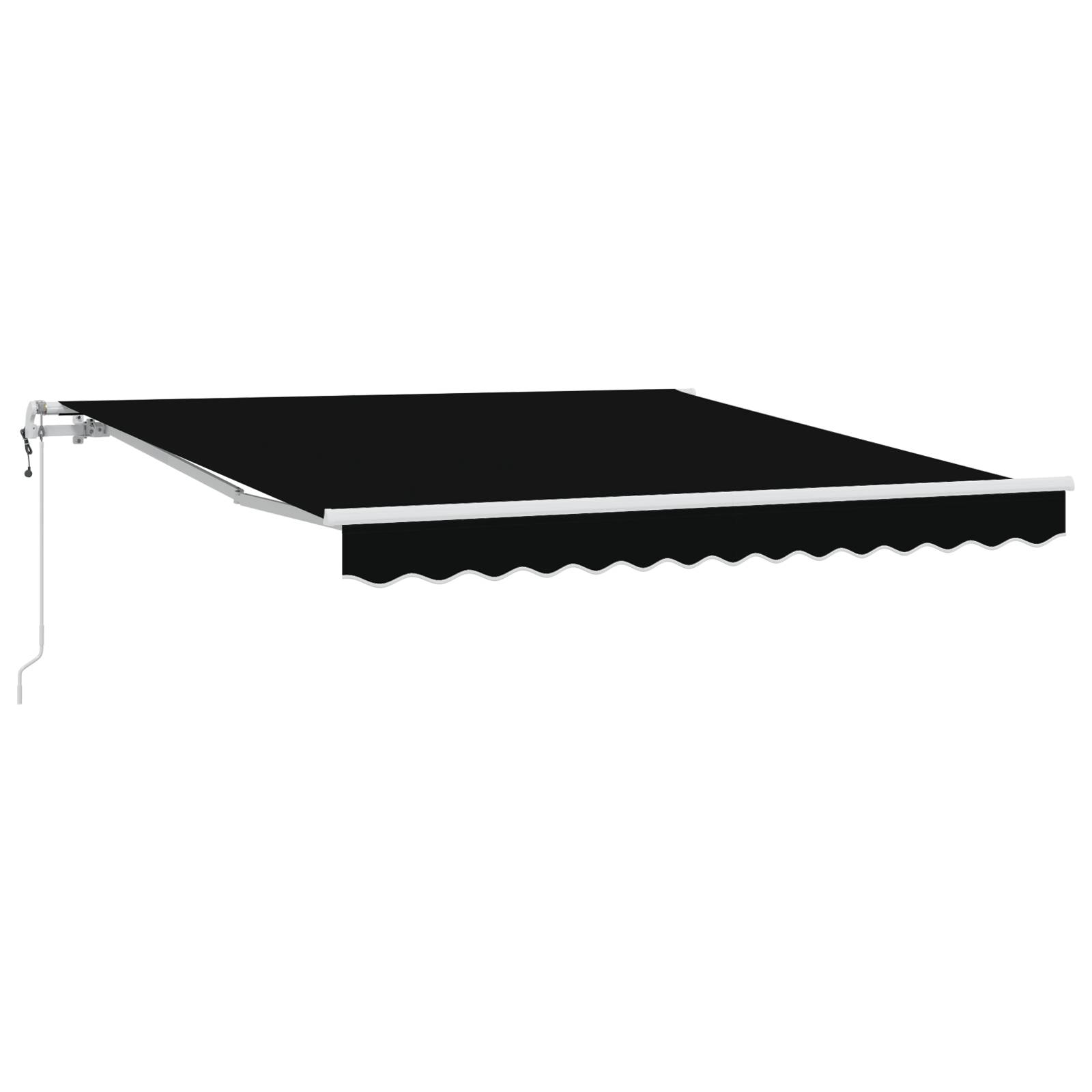 vidaXL Automatische Einziehbare Markise Schwarz 350x250 cm