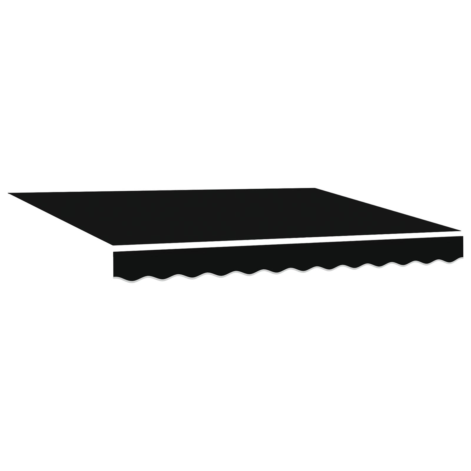 vidaXL Automatische Einziehbare Markise Schwarz 350x250 cm