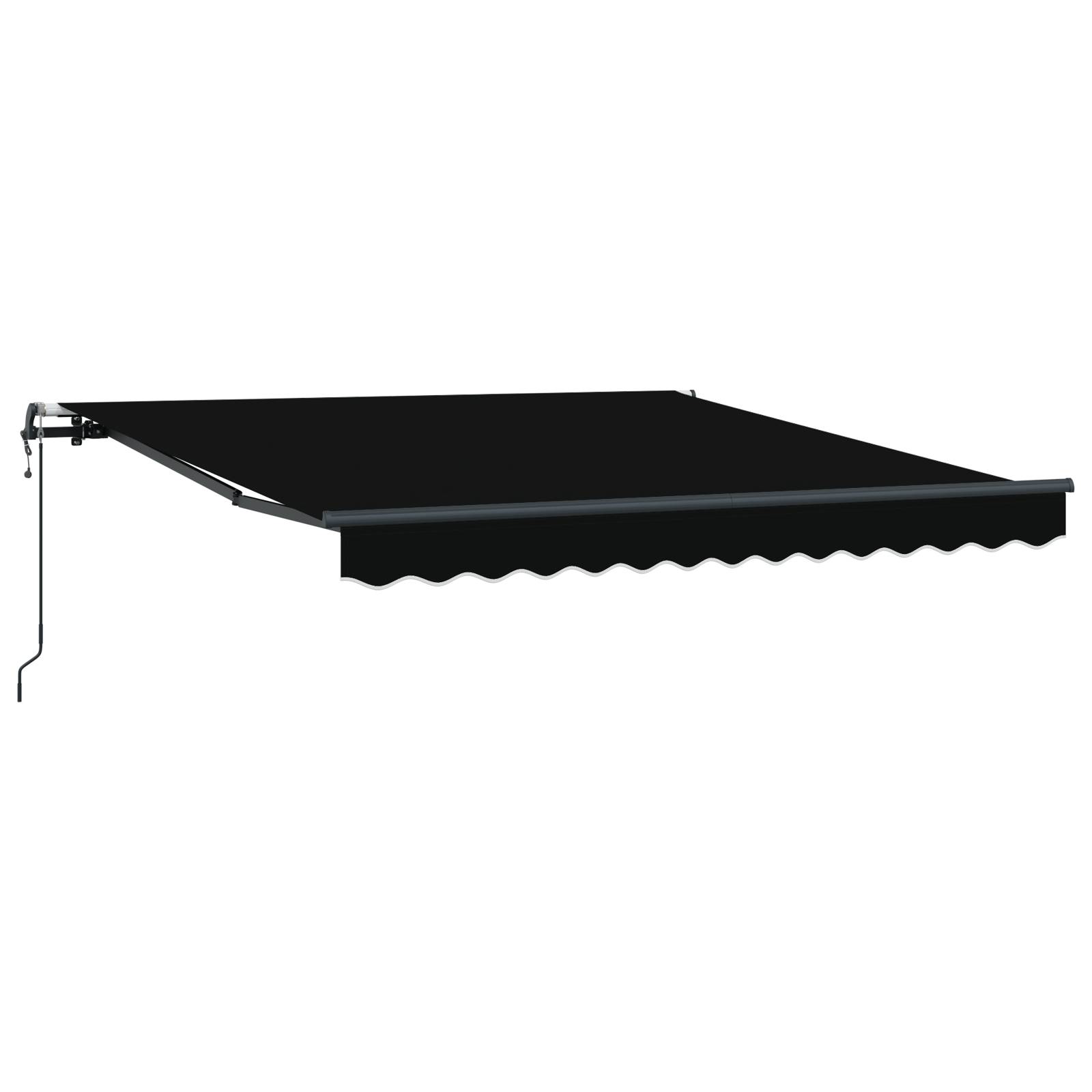 vidaXL Automatische einziehbare Markise Schwarz 300x250 cm