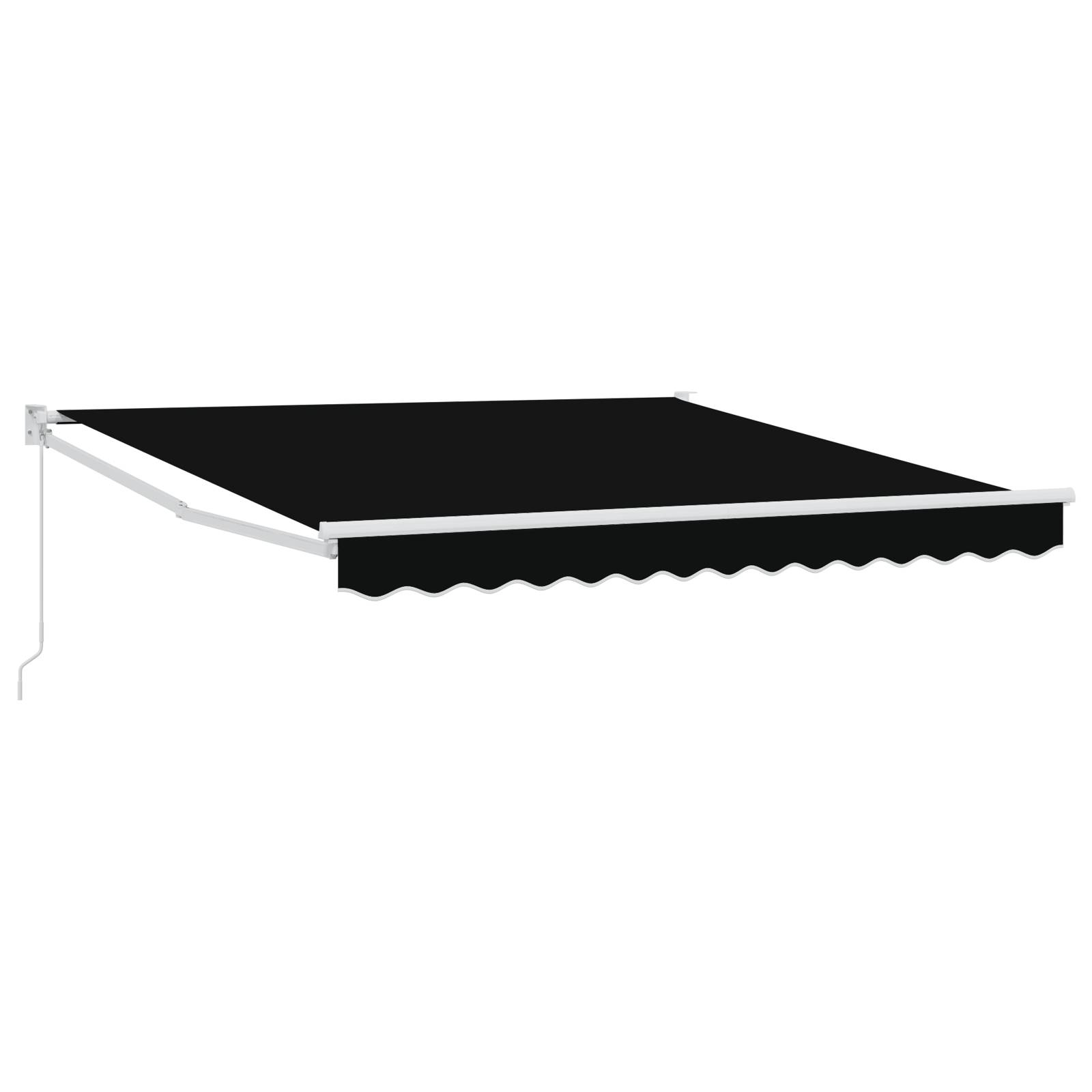 vidaXL manuelle Einziehmarkise Schwarz 300x250 cm