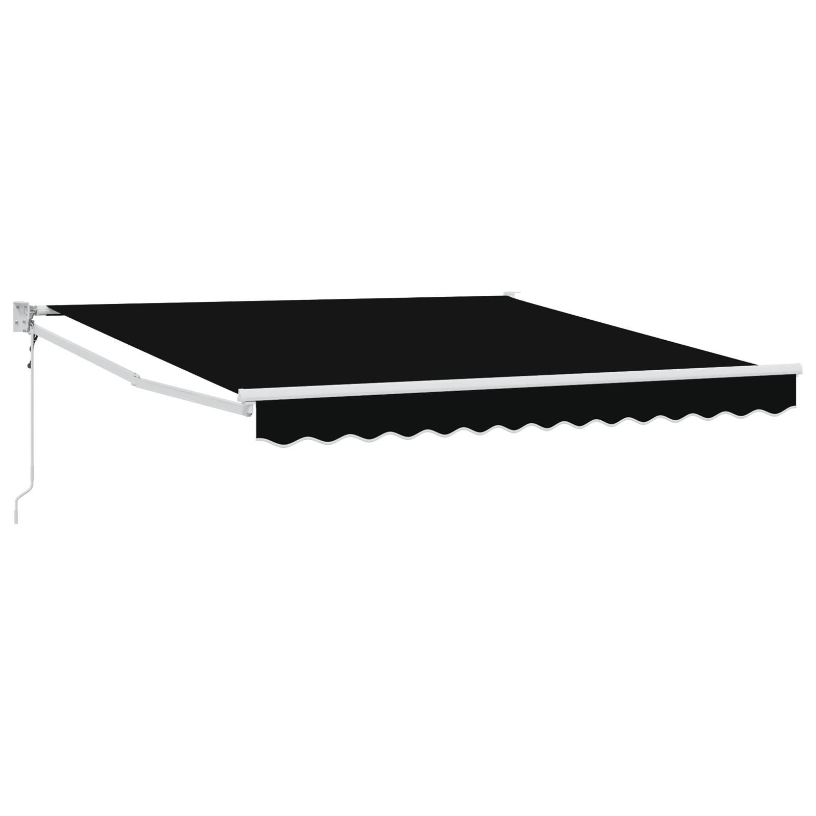 vidaXL Automatische Einziehbare Markise Schwarz 350x250 cm