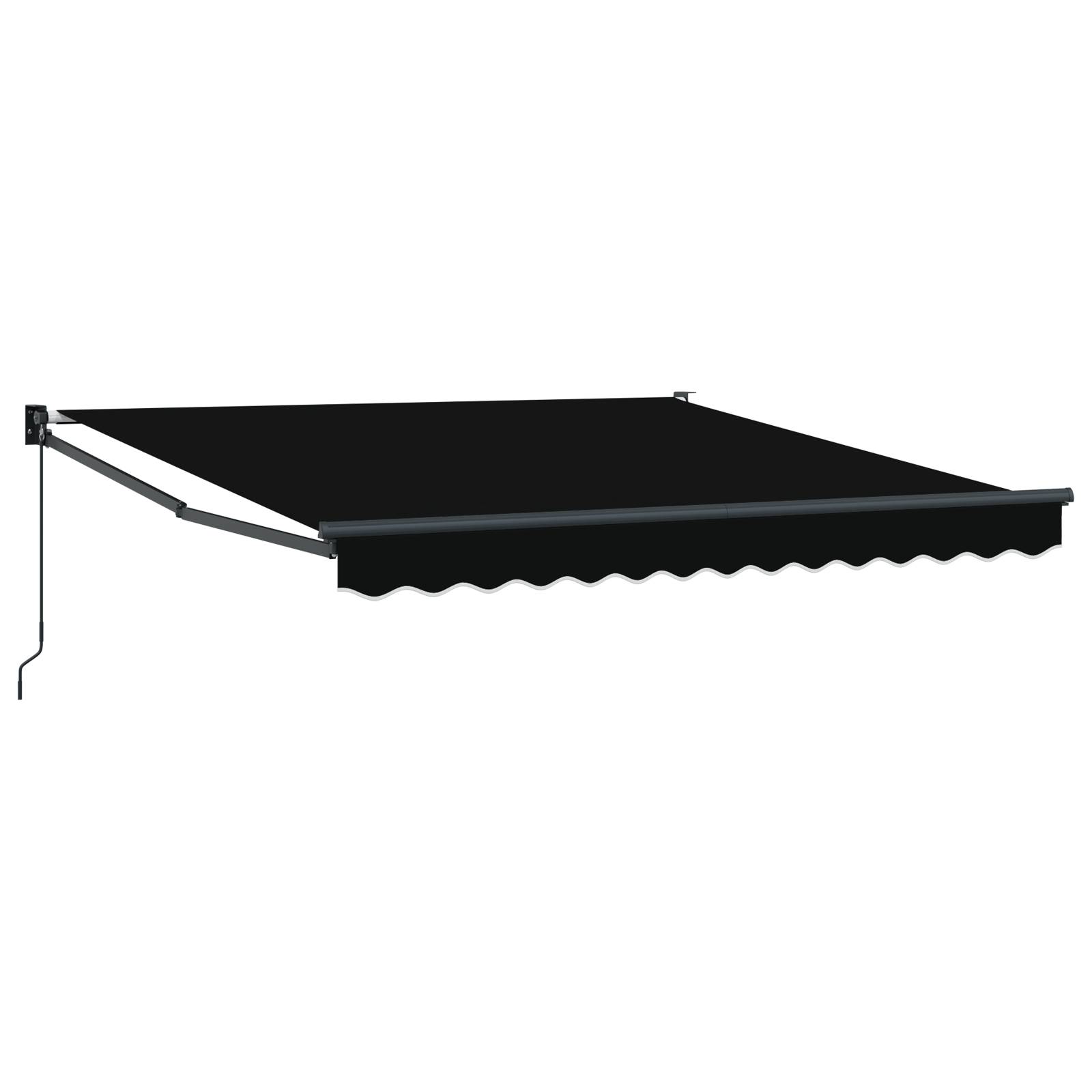 vidaXL Manuelle Einziehbare Markise Schwarz 300x250 cm