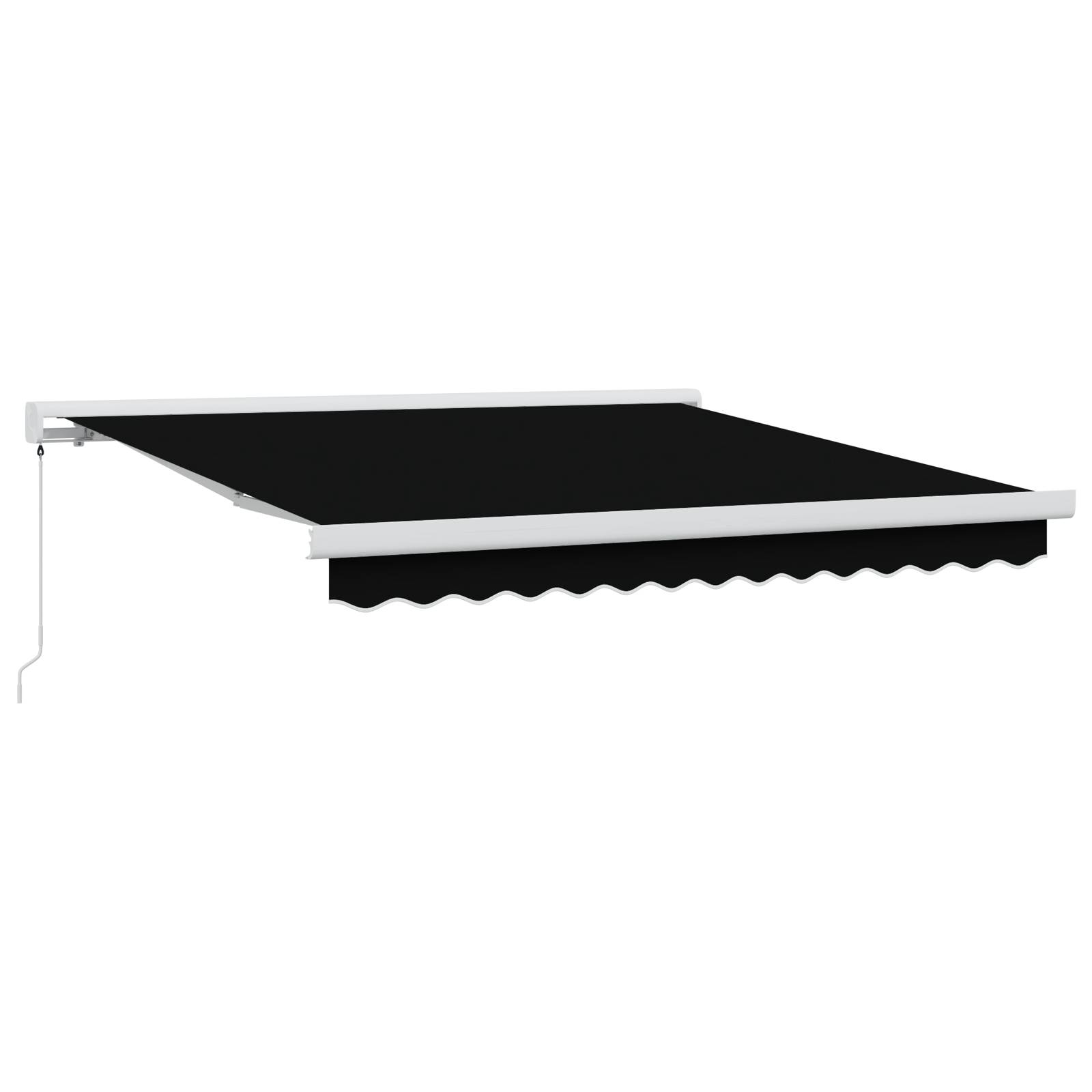 vidaXL manuell einziehbare Markise Schwarz 300x250 cm