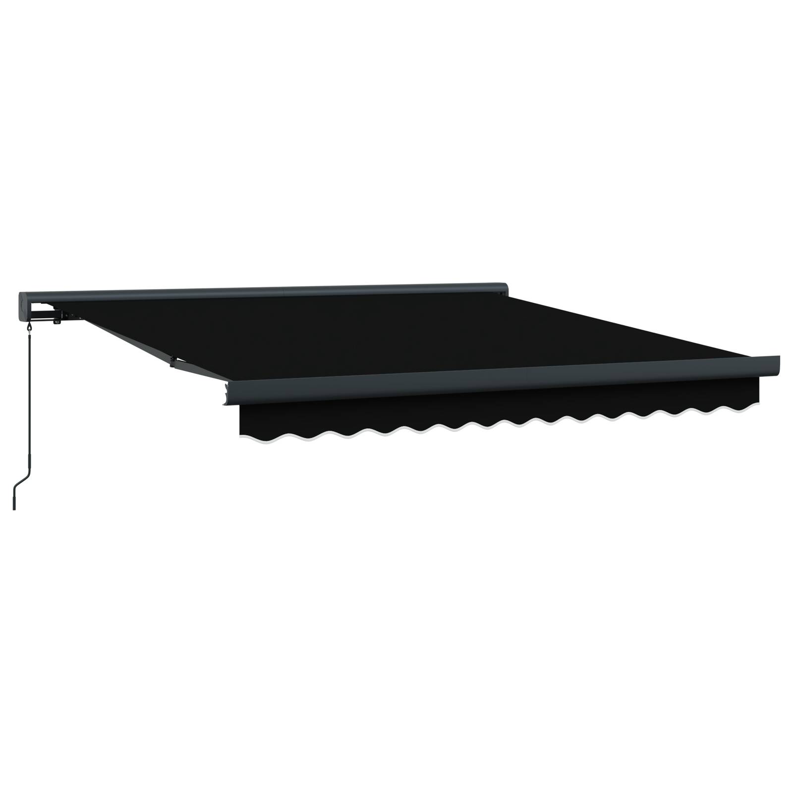 vidaXL Manuelle Einziehbare Markise Schwarz 300x250 cm