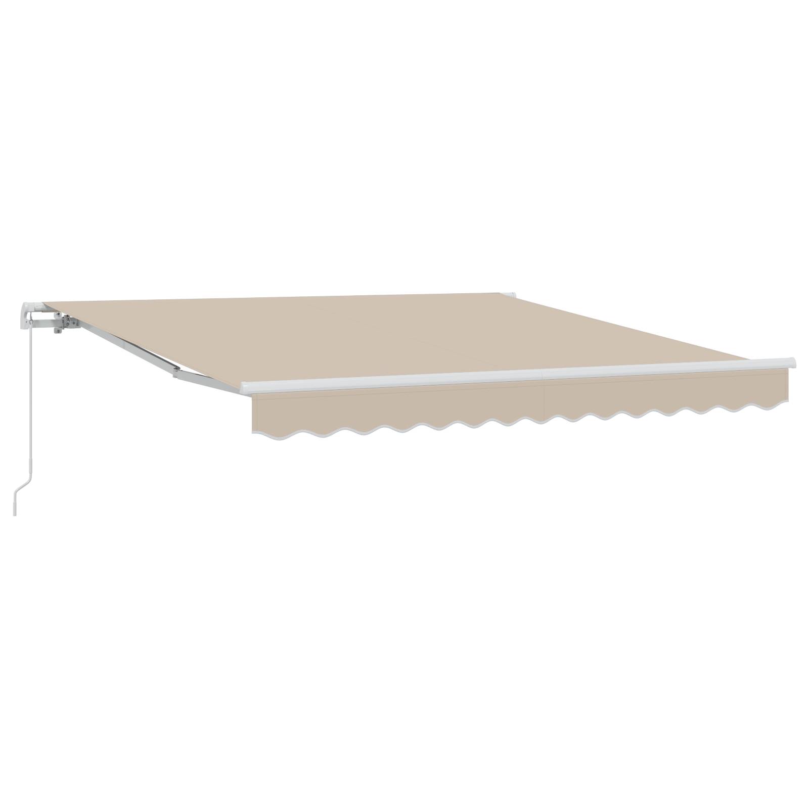 vidaXL Einziehmarkise Manuell Beige 300x250 cm